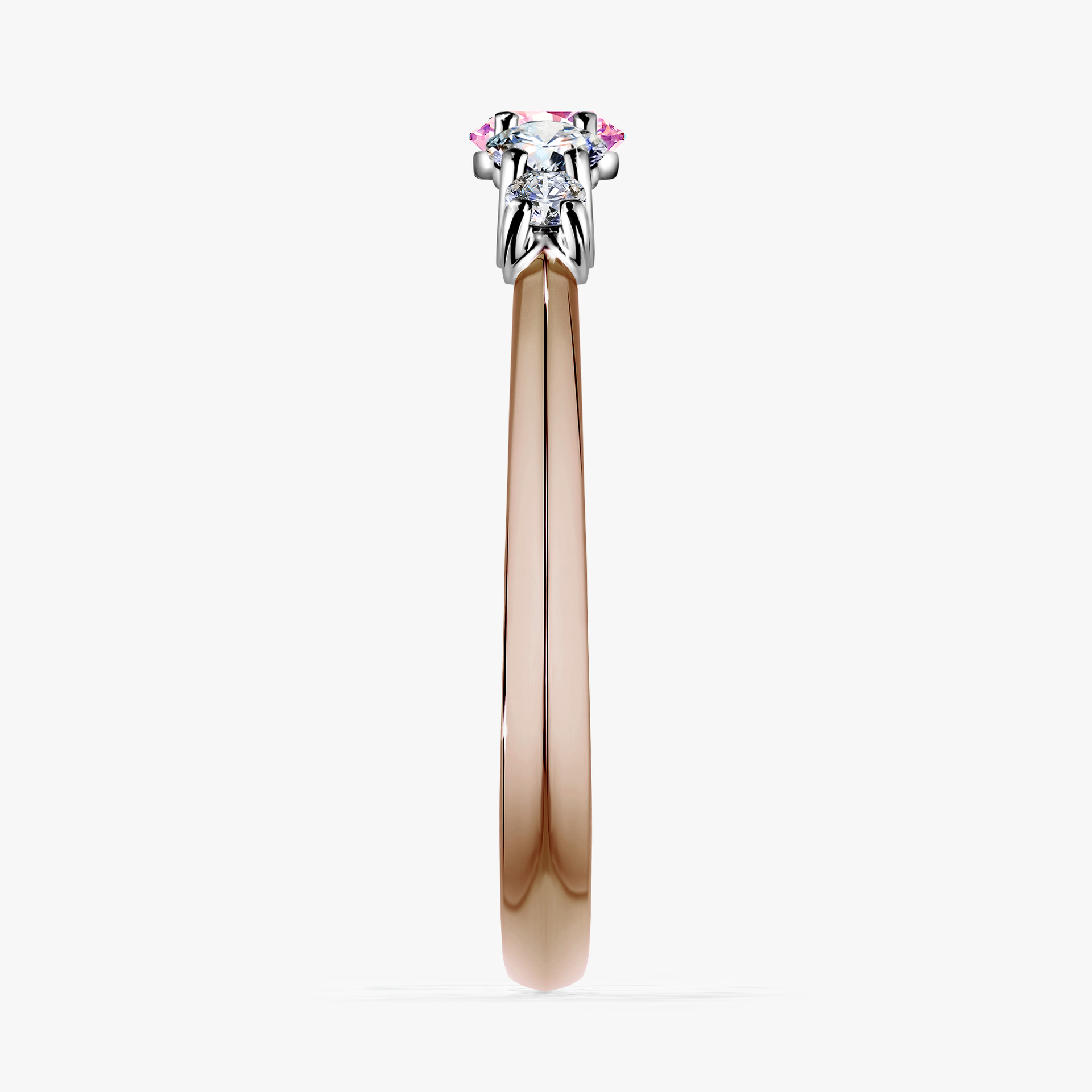 Pierścionek zaręczynowy My Darling z różowego złota z szafirem różowym 0,53ct