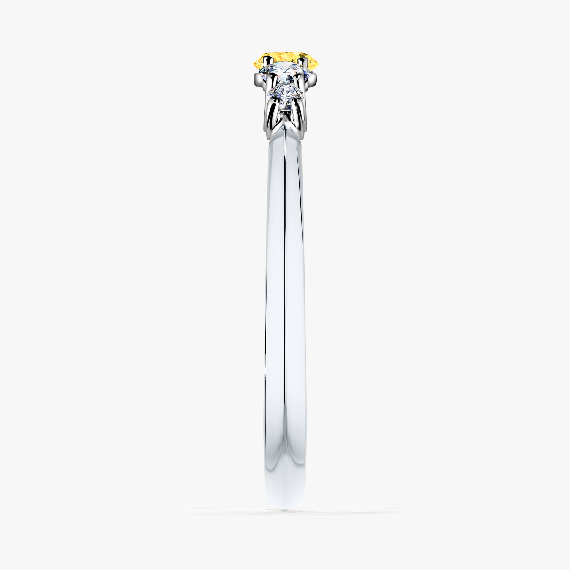 Pierścionek zaręczynowy My Darling z białego złota z szafirem żółtym 0,22ct