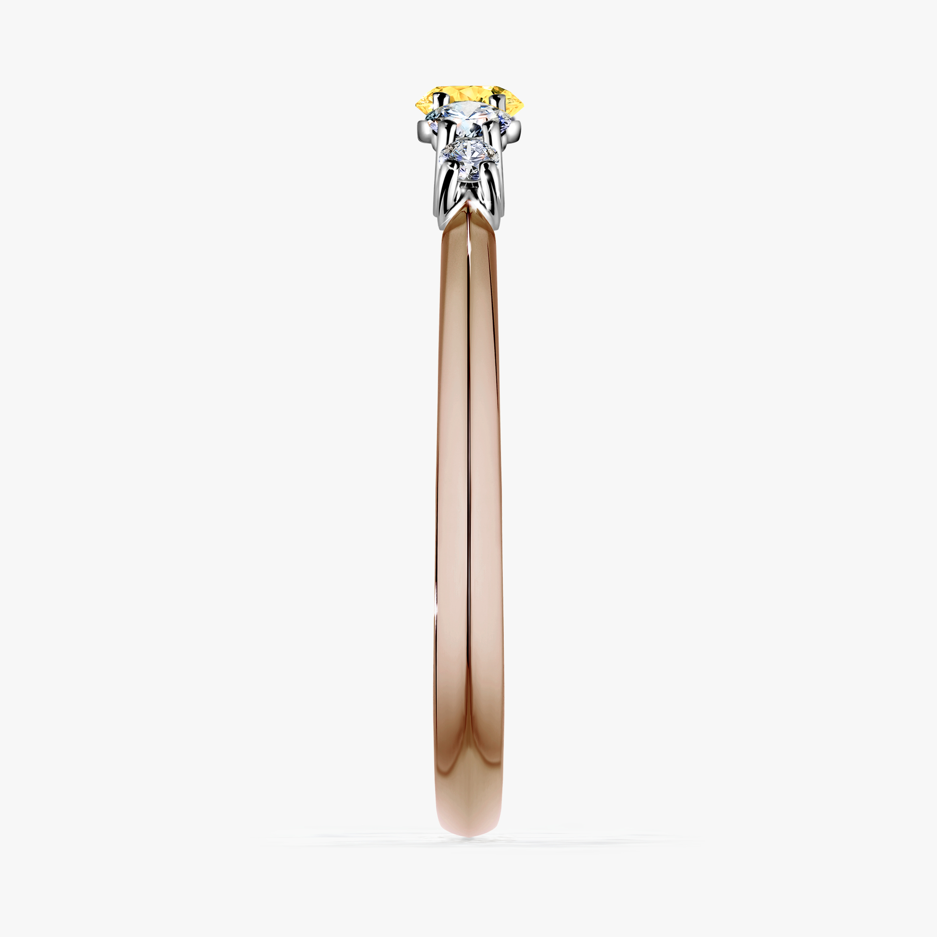 Pierścionek zaręczynowy My Darling z różowego złota z szafirem żółtym 0,22ct