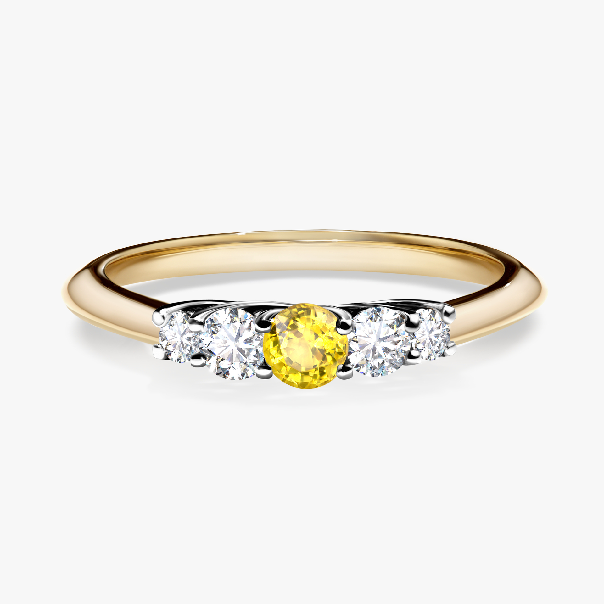 Pierścionek zaręczynowy My Darling z żółtego złota z szafirem żółtym 0,22ct