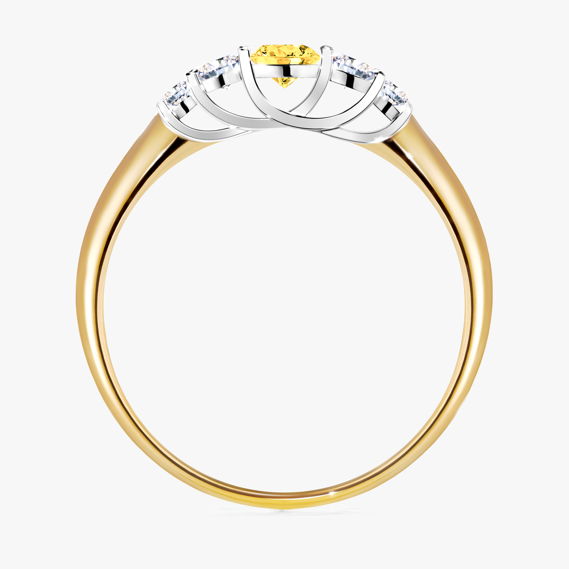 Pierścionek zaręczynowy My Darling z żółtego złota z szafirem żółtym 0,22ct