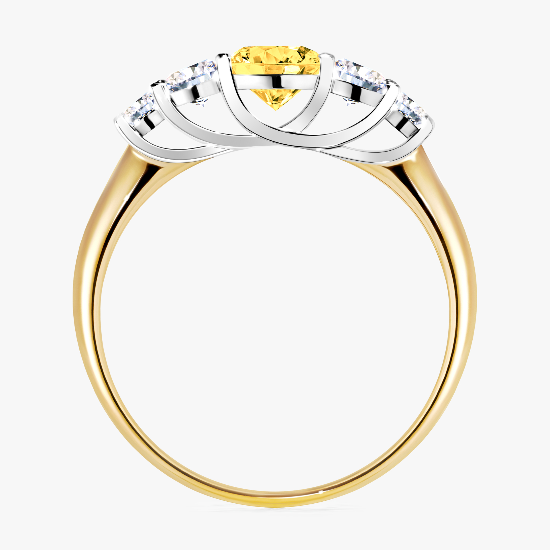 Pierścionek zaręczynowy My Darling z żółtego złota z szafirem żółtym 0,96ct