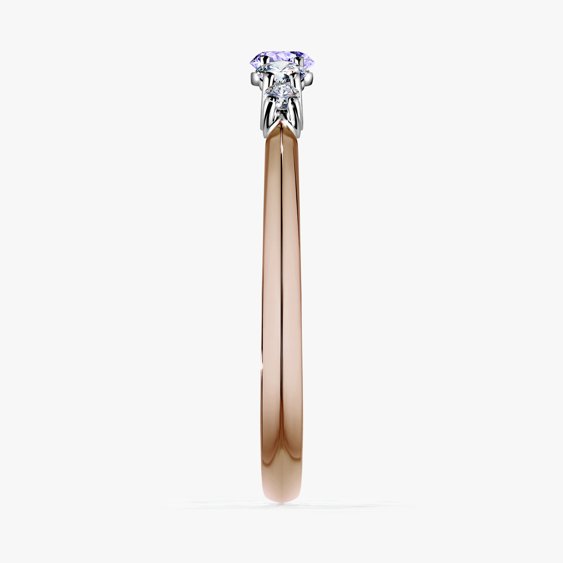 Pierścionek zaręczynowy My Darling z różowego złota z tanzanitem 0,22ct
