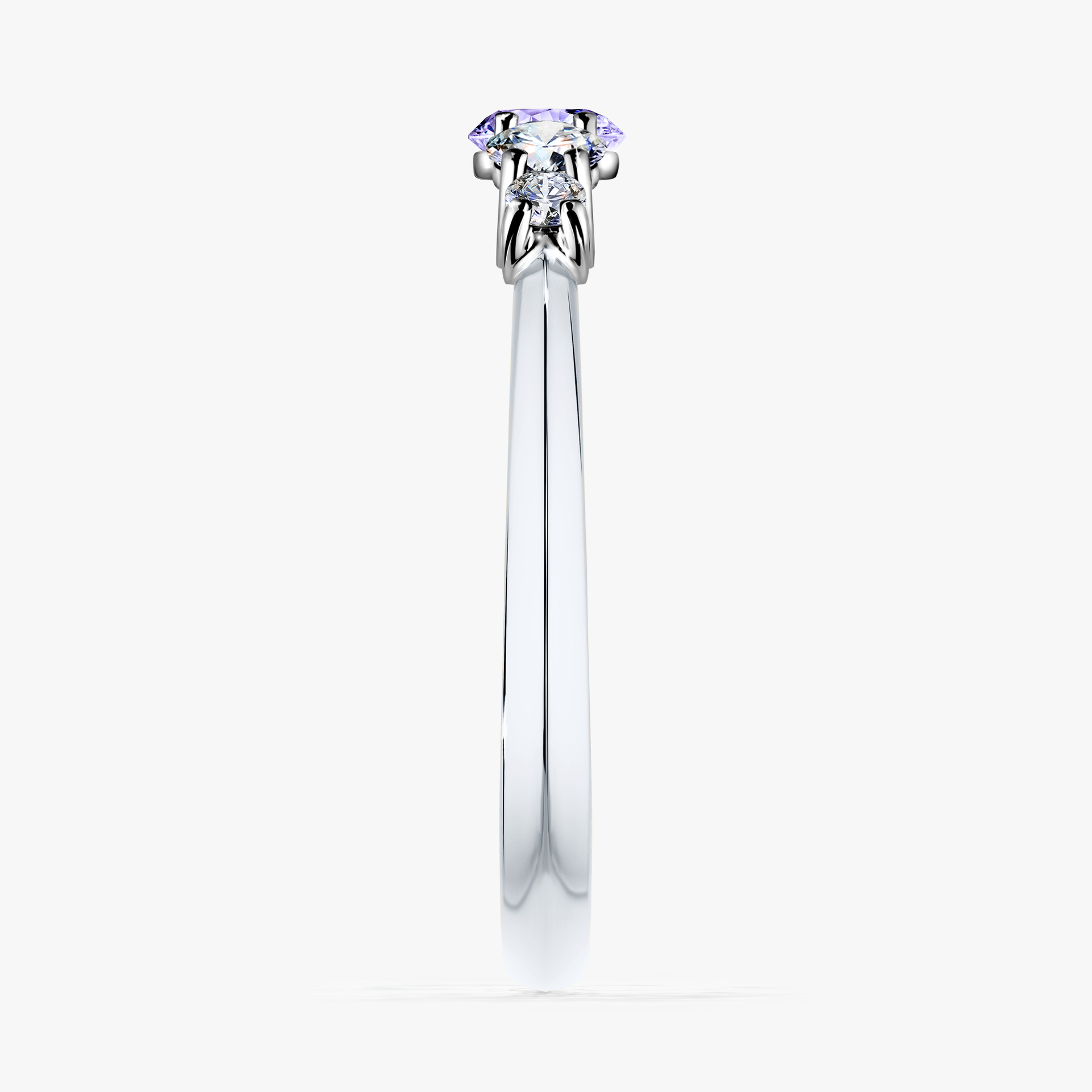 Pierścionek zaręczynowy My Darling z białego złota z tanzanitem 0,53ct