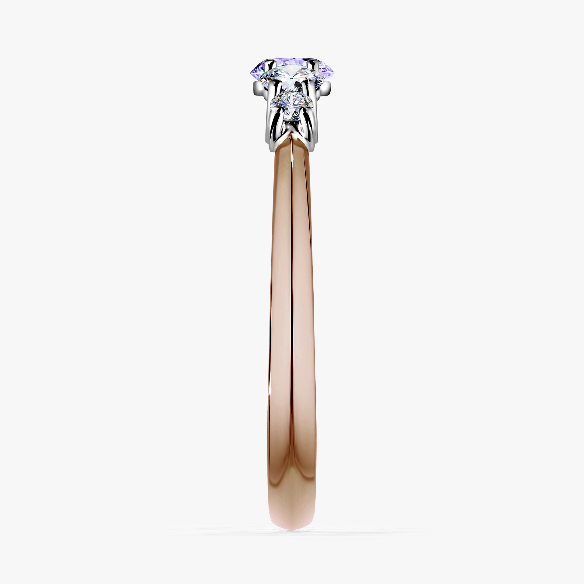 Pierścionek zaręczynowy My Darling z różowego złota z tanzanitem 0,53ct