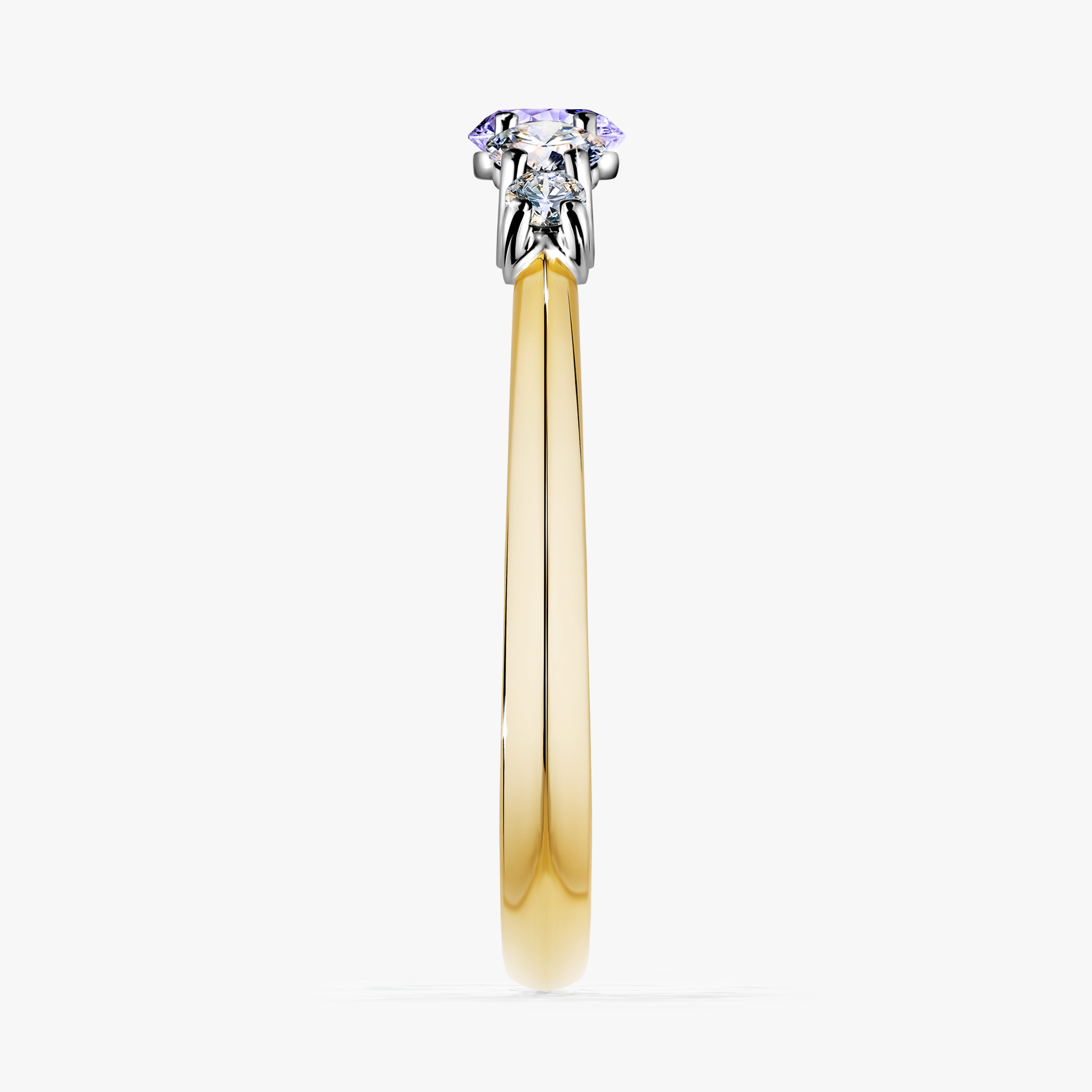 Pierścionek zaręczynowy My Darling z żółtego złota z tanzanitem 0,53ct