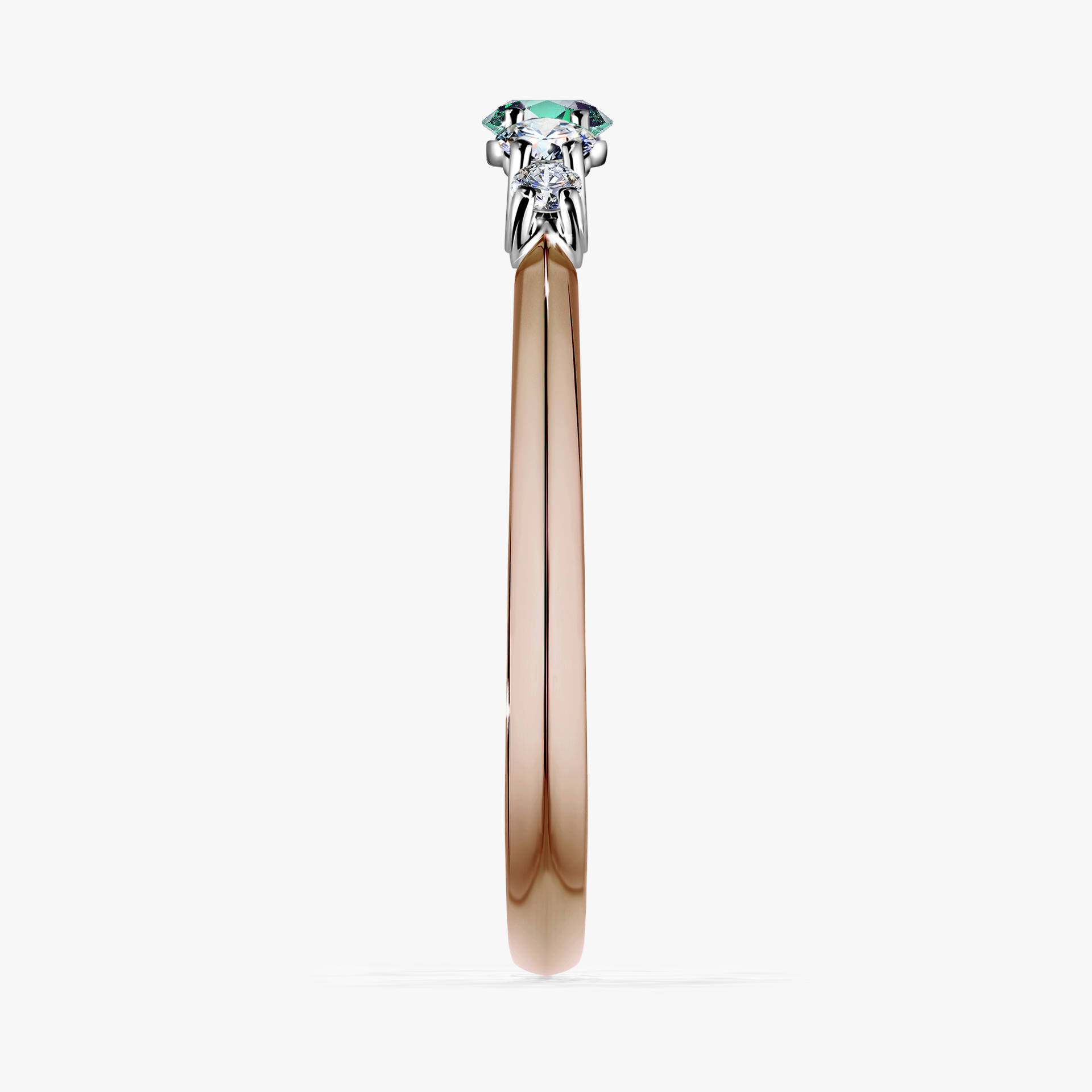 Pierścionek zaręczynowy My Darling z różowego złota ze szmaragdem 0,22ct