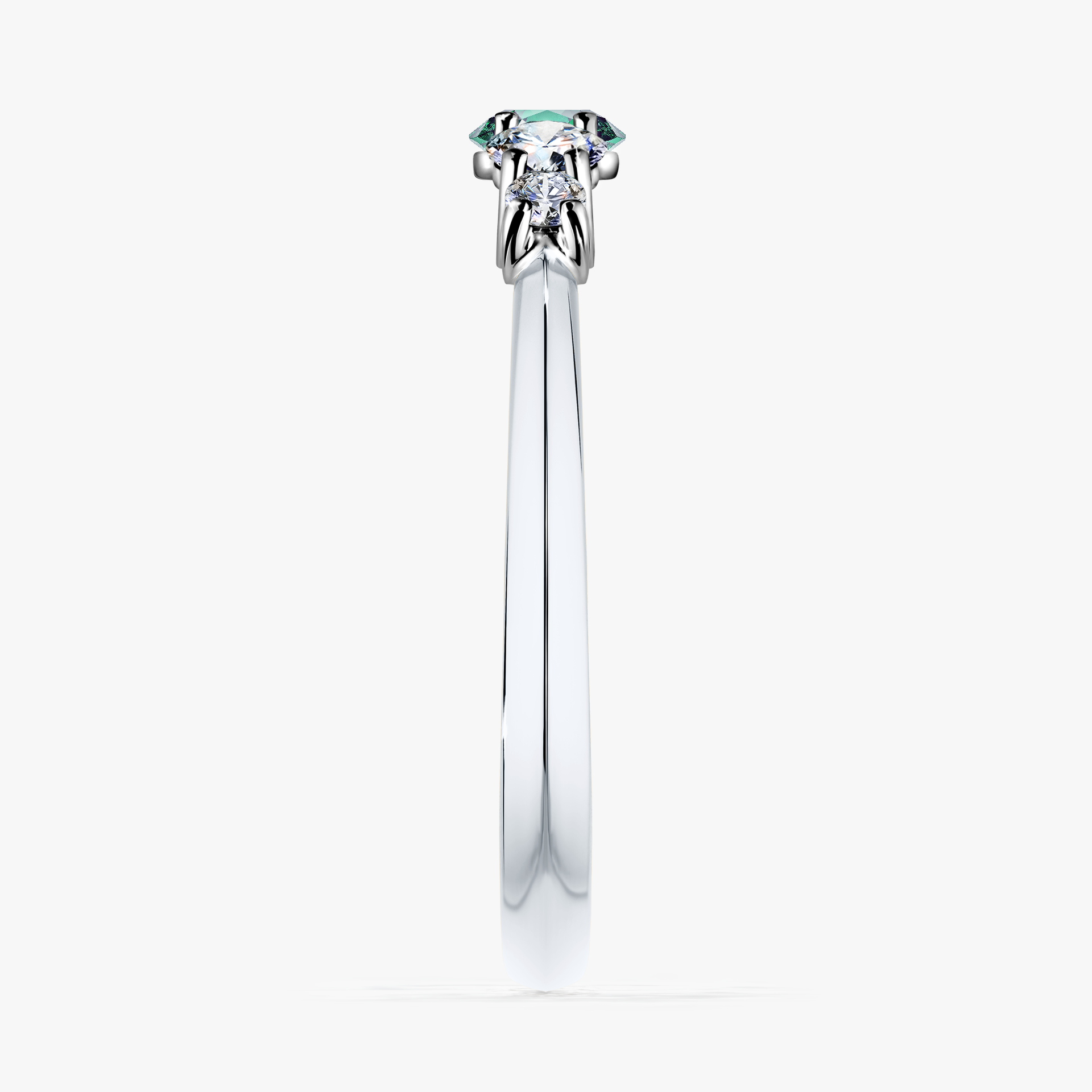 Pierścionek zaręczynowy My Darling z białego złota ze szmaragdem 0,53ct