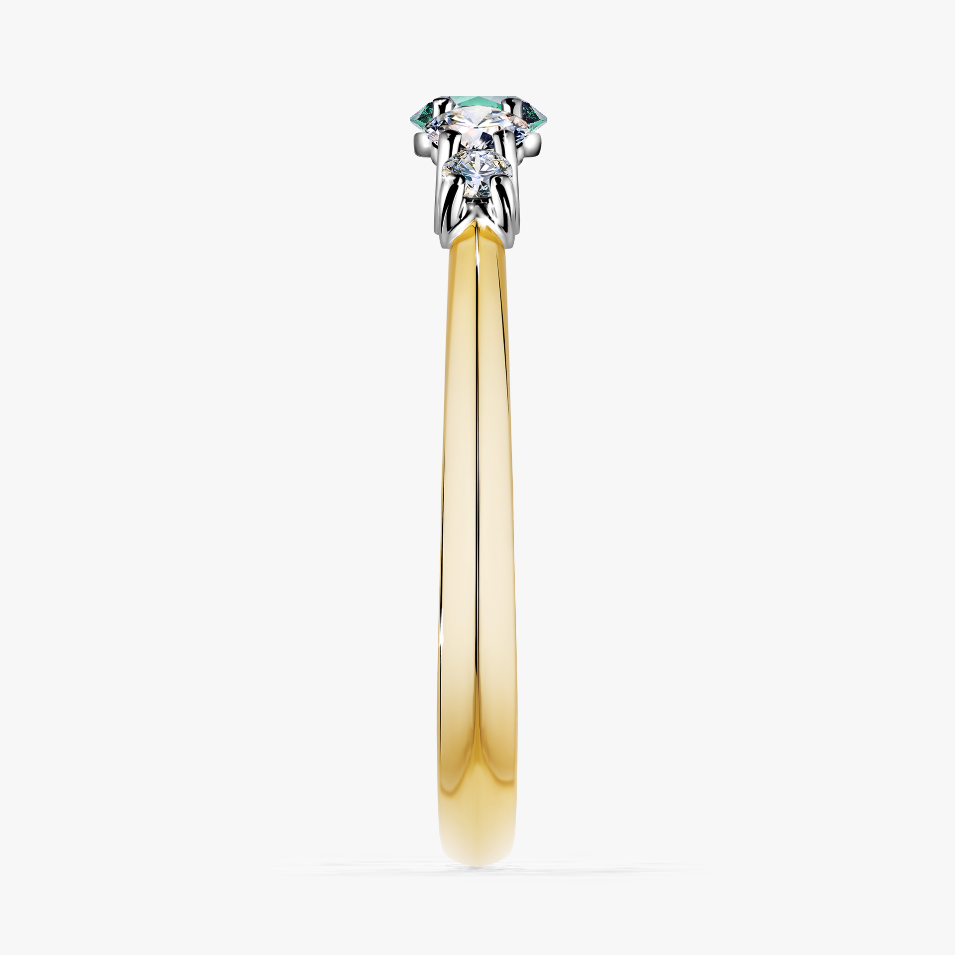 Pierścionek zaręczynowy My Darling z żółtego złota ze szmaragdem 0,53ct