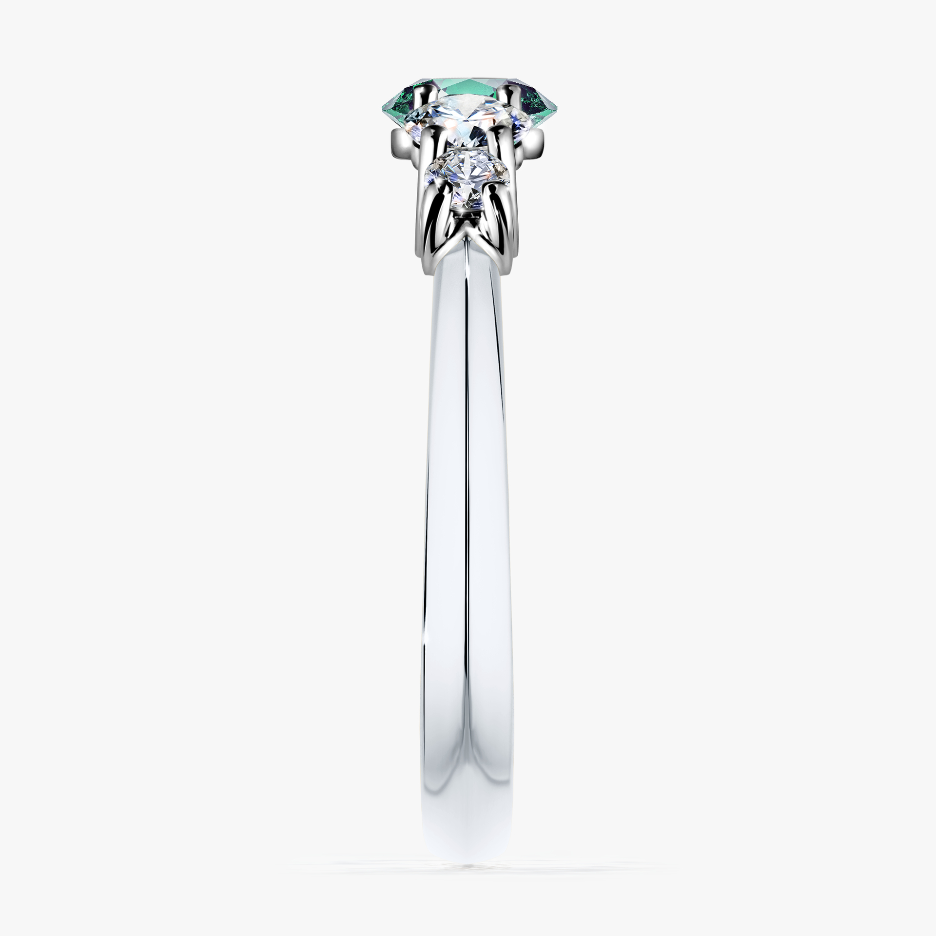 Pierścionek zaręczynowy My Darling z białego złota ze szmaragdem 0,96ct