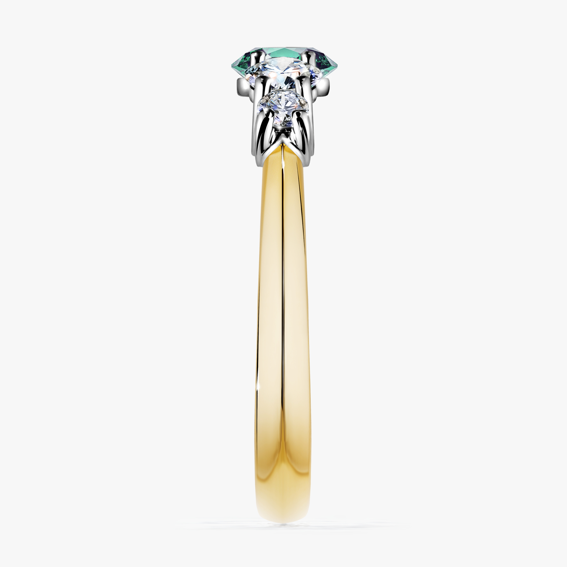 Pierścionek zaręczynowy My Darling z żółtego złota ze szmaragdem 0,96ct