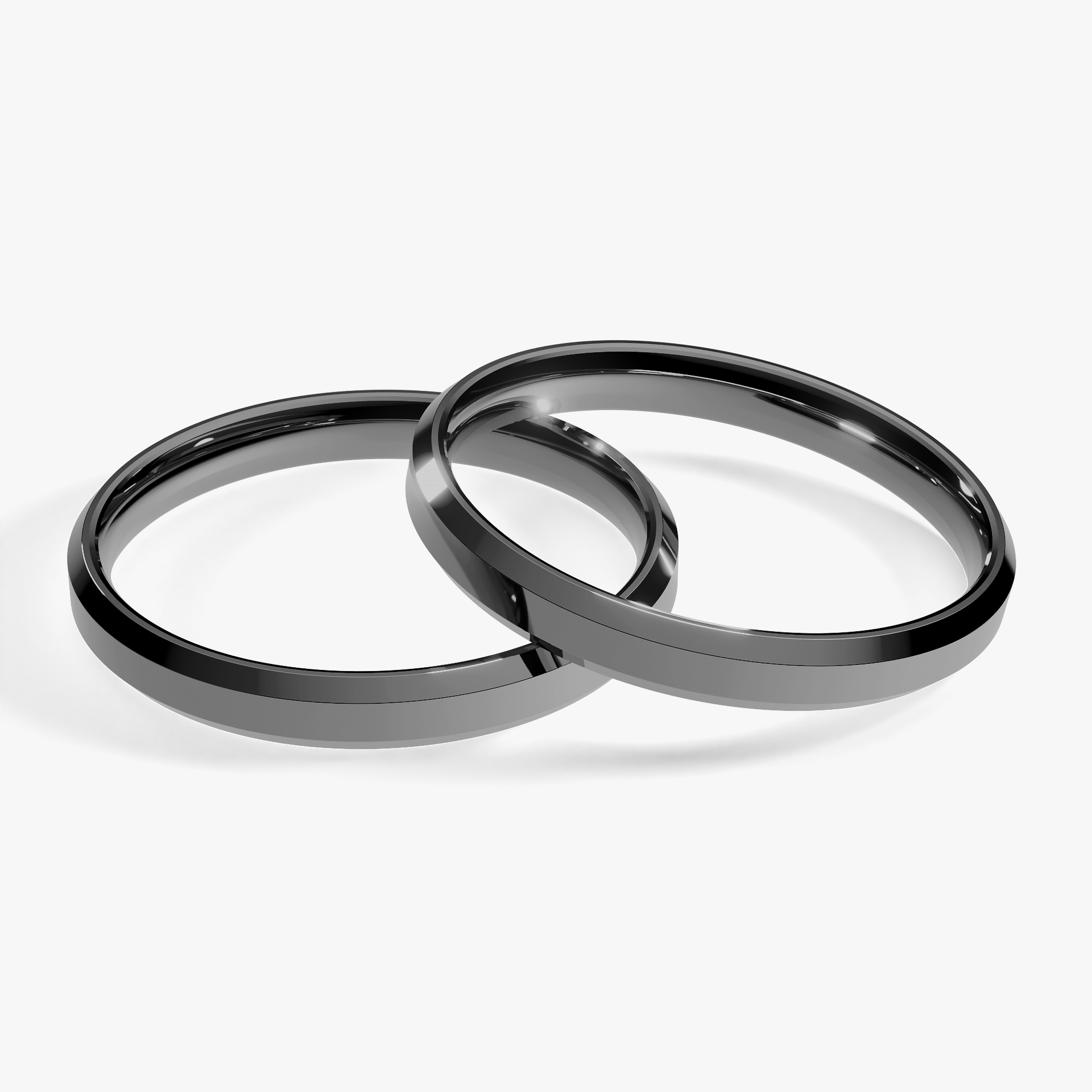 Obraczka slubna fazowana 2 5 mm z czarnego zlota 04