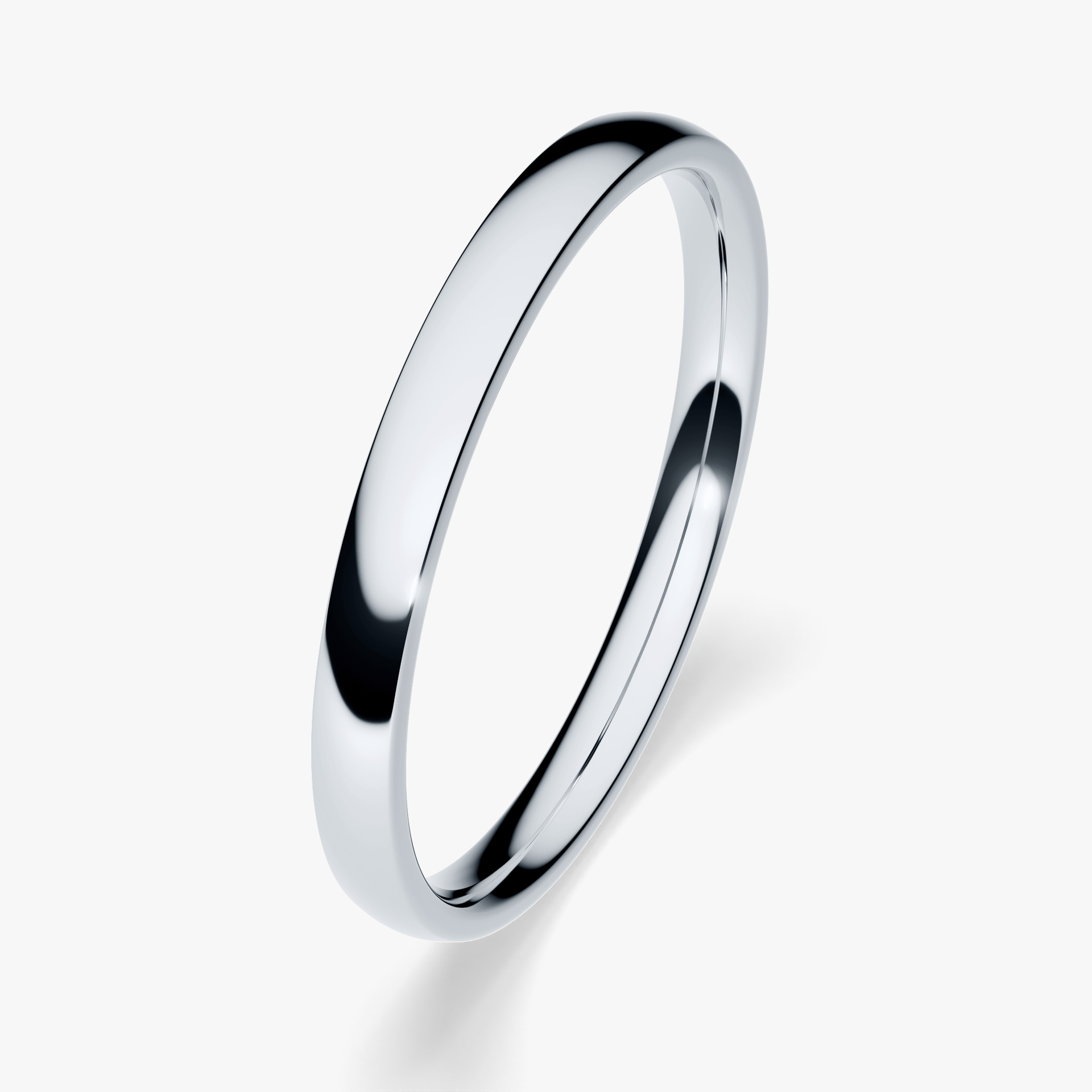 Obrączka ślubna Fit z białego złota 2,5mm