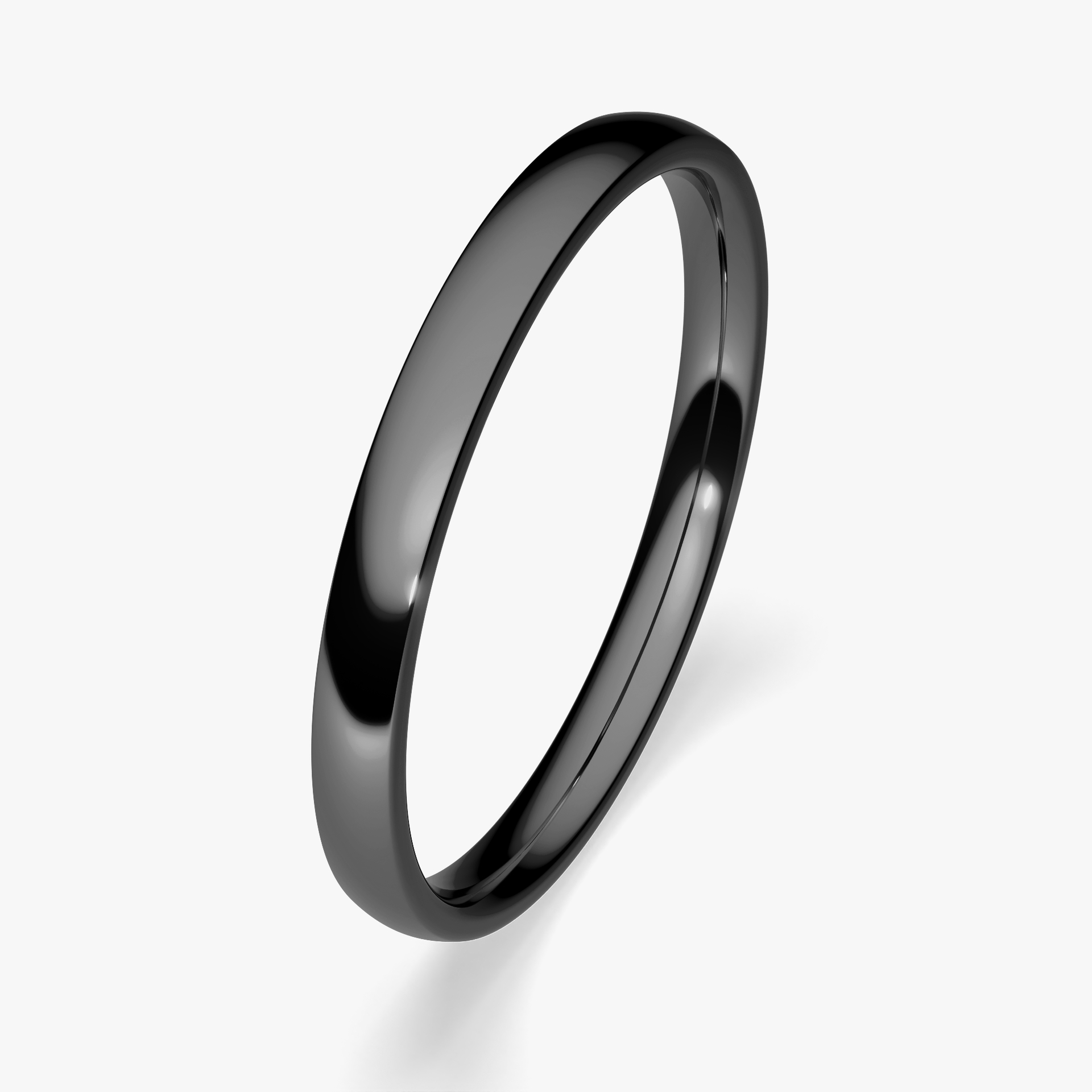 Obrączka ślubna Fit z czarnego złota 2,5mm