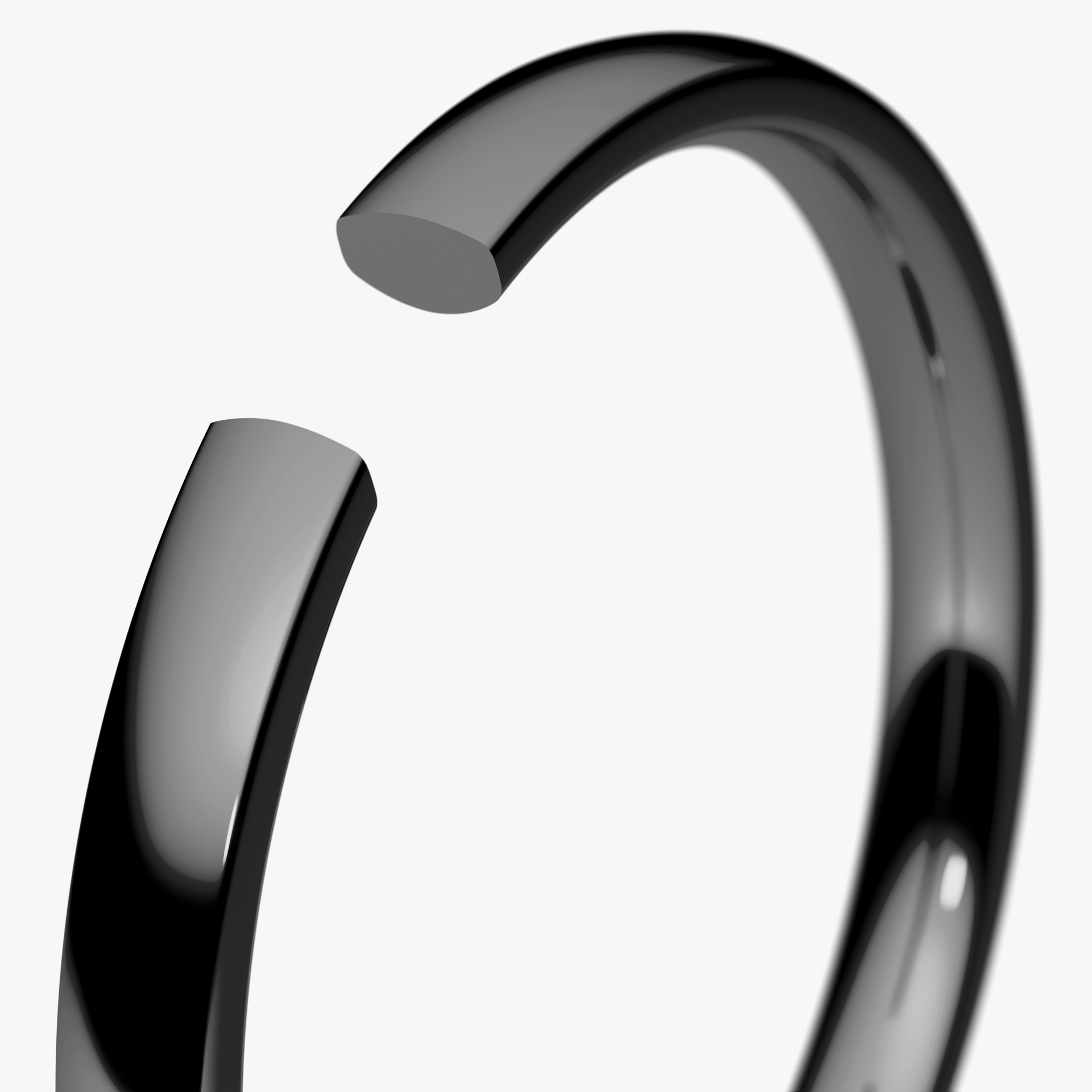 Obrączka ślubna Fit z czarnego złota 2,5mm