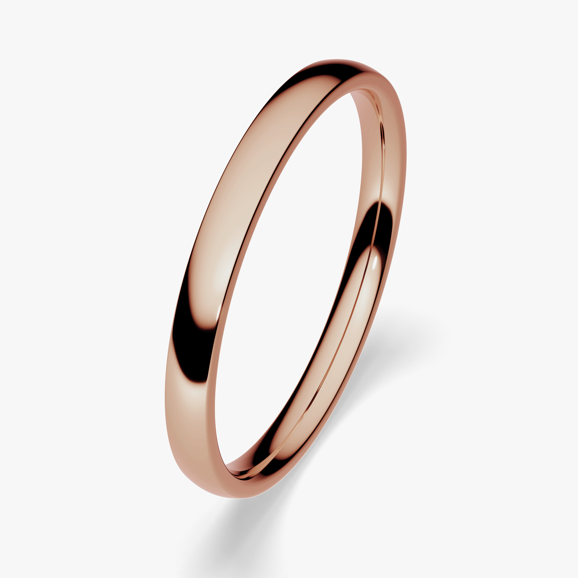 Obrączka ślubna Fit z różowego złota 2mm