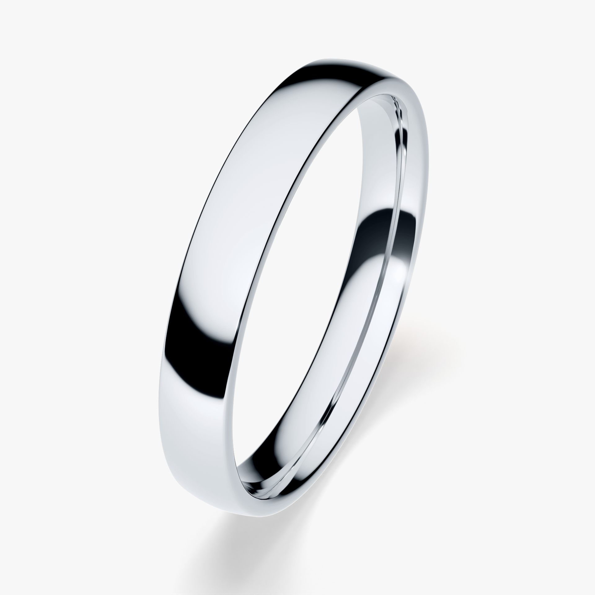 Obrączka ślubna Fit z białego złota 3,5mm