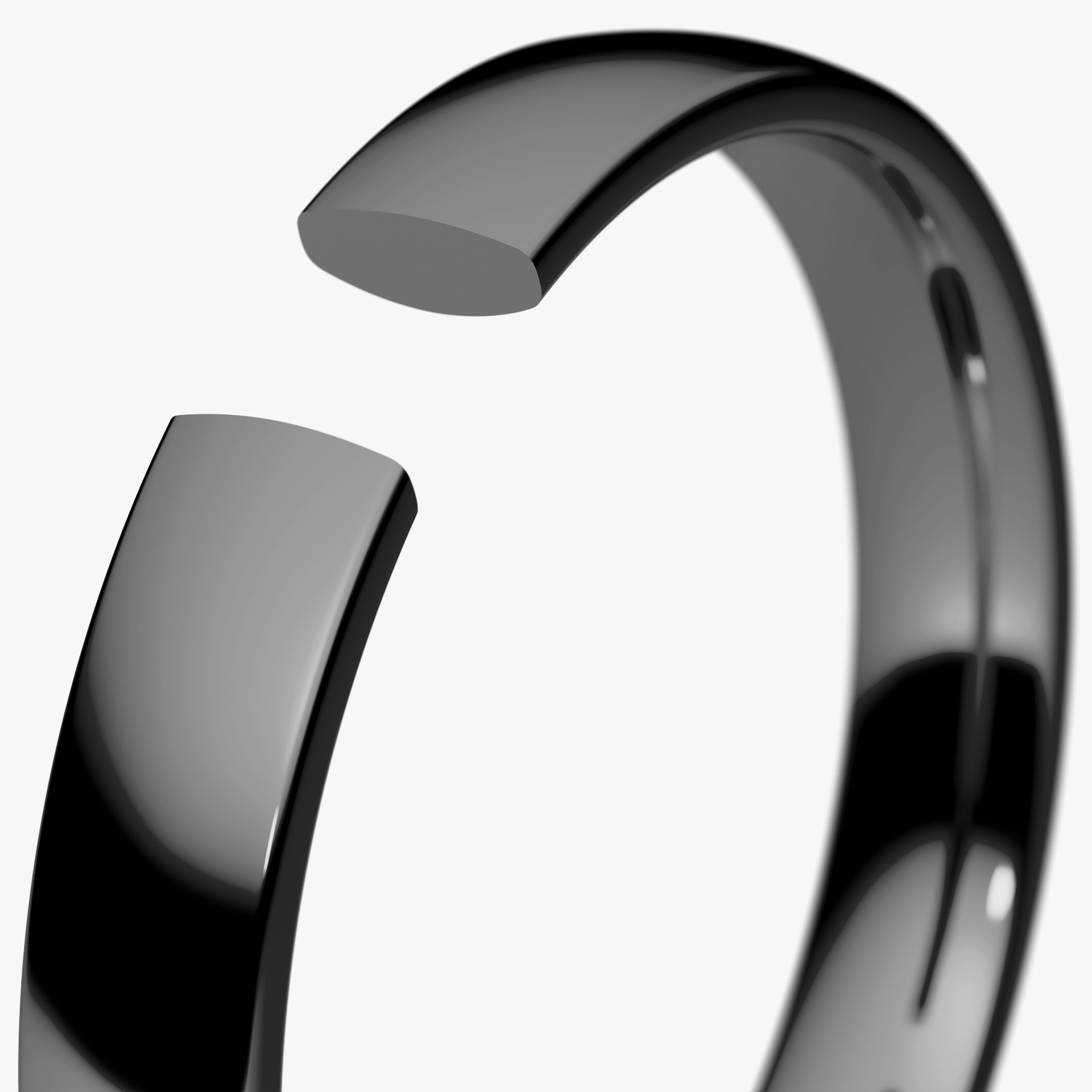 Obrączka ślubna Fit z czarnego złota 3,5mm