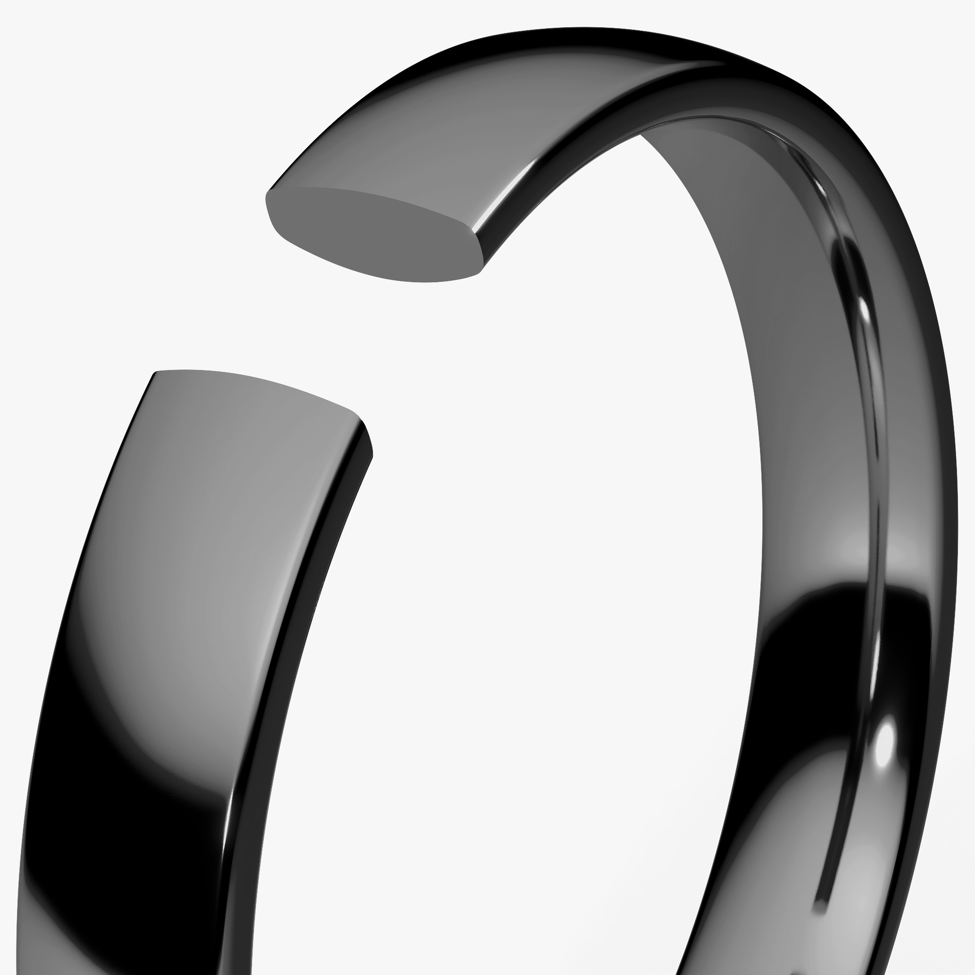 Obrączka ślubna Fit z czarnego złota 3mm