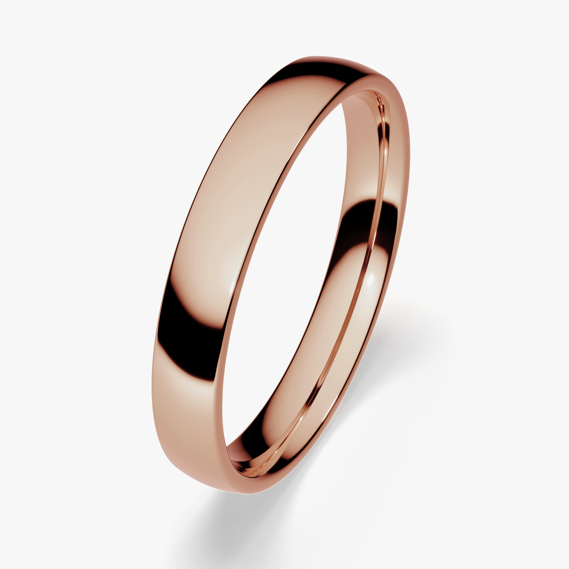 Obrączka ślubna Fit z różowego złota 3mm