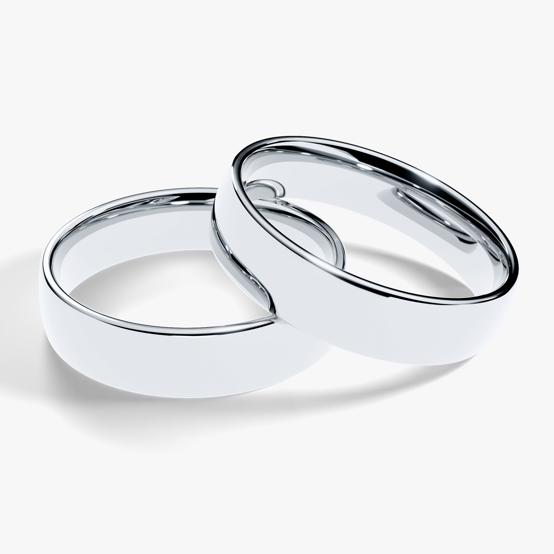 Obraczka slubna polokrogla fit 4 5 mm z bialego zlota 04