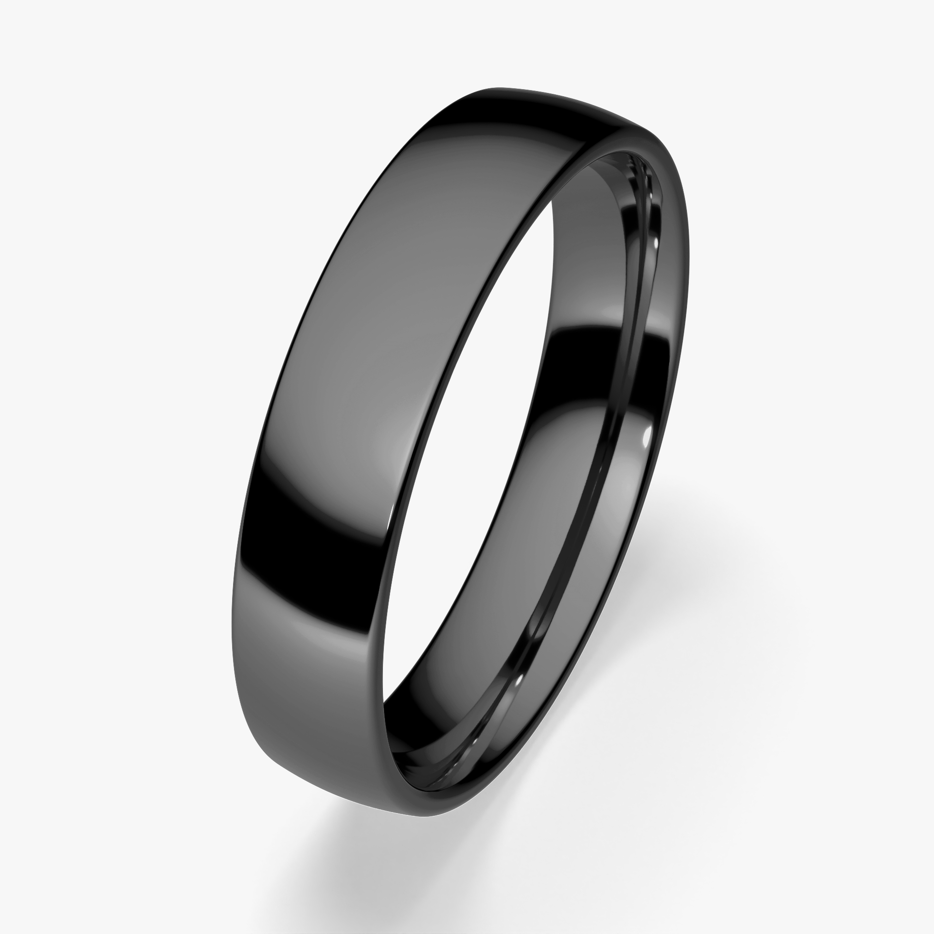 Obrączka ślubna Fit z czarnego złota 4,5mm