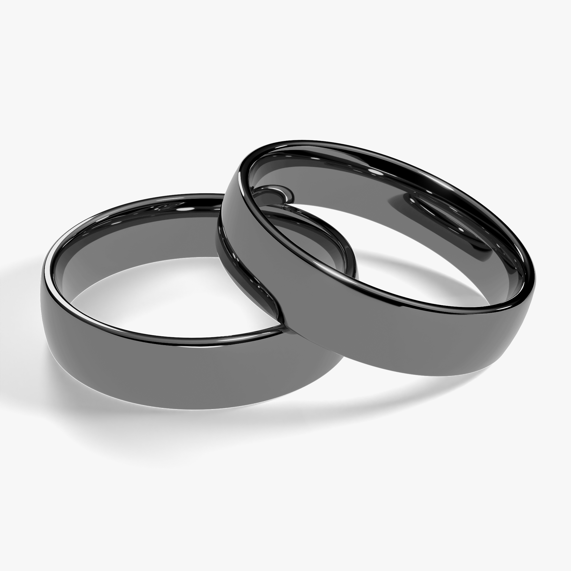 Obraczka slubna polokrogla fit 4 5 mm z czarnego zlota 04