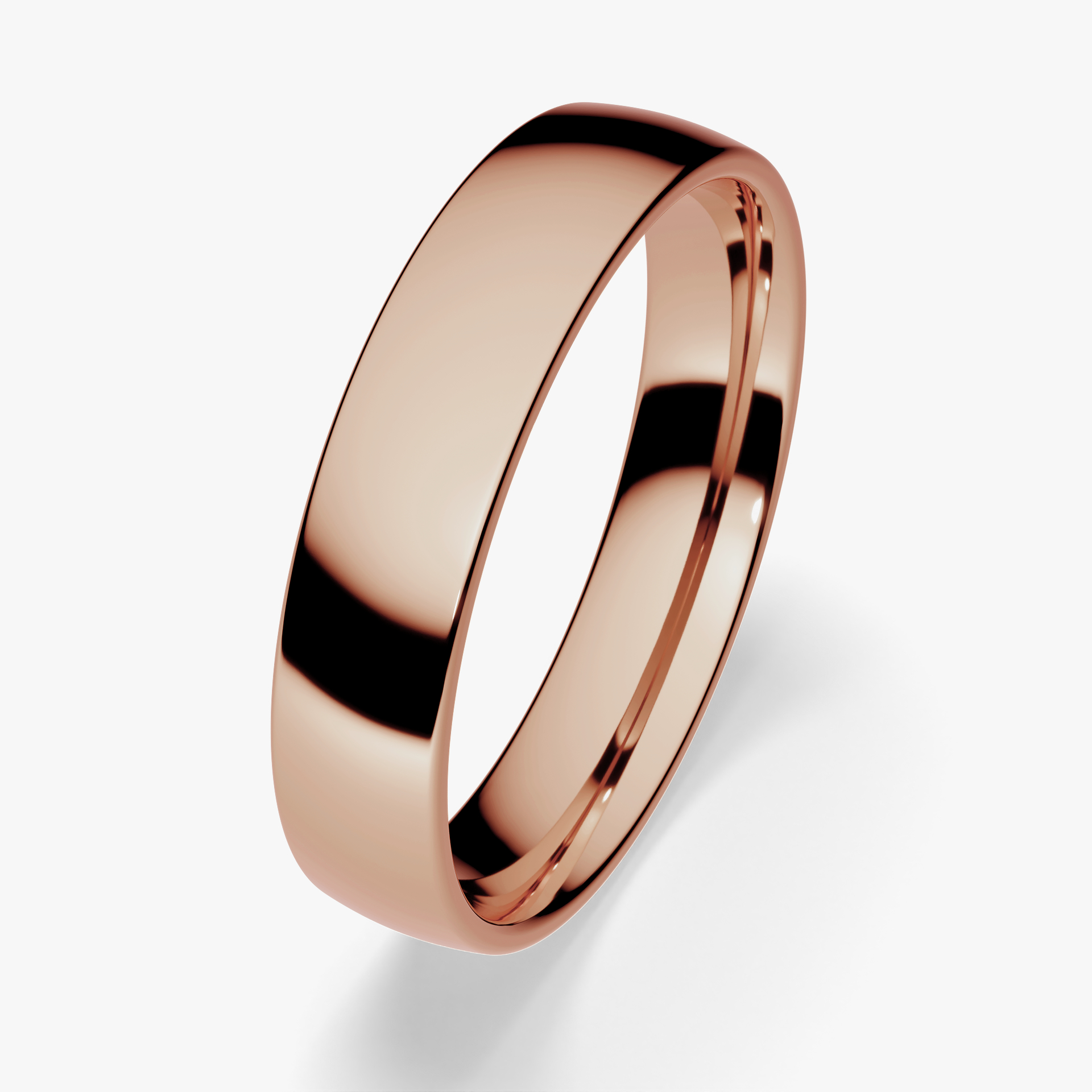 Obrączka ślubna Fit z różowego złota 4,5mm