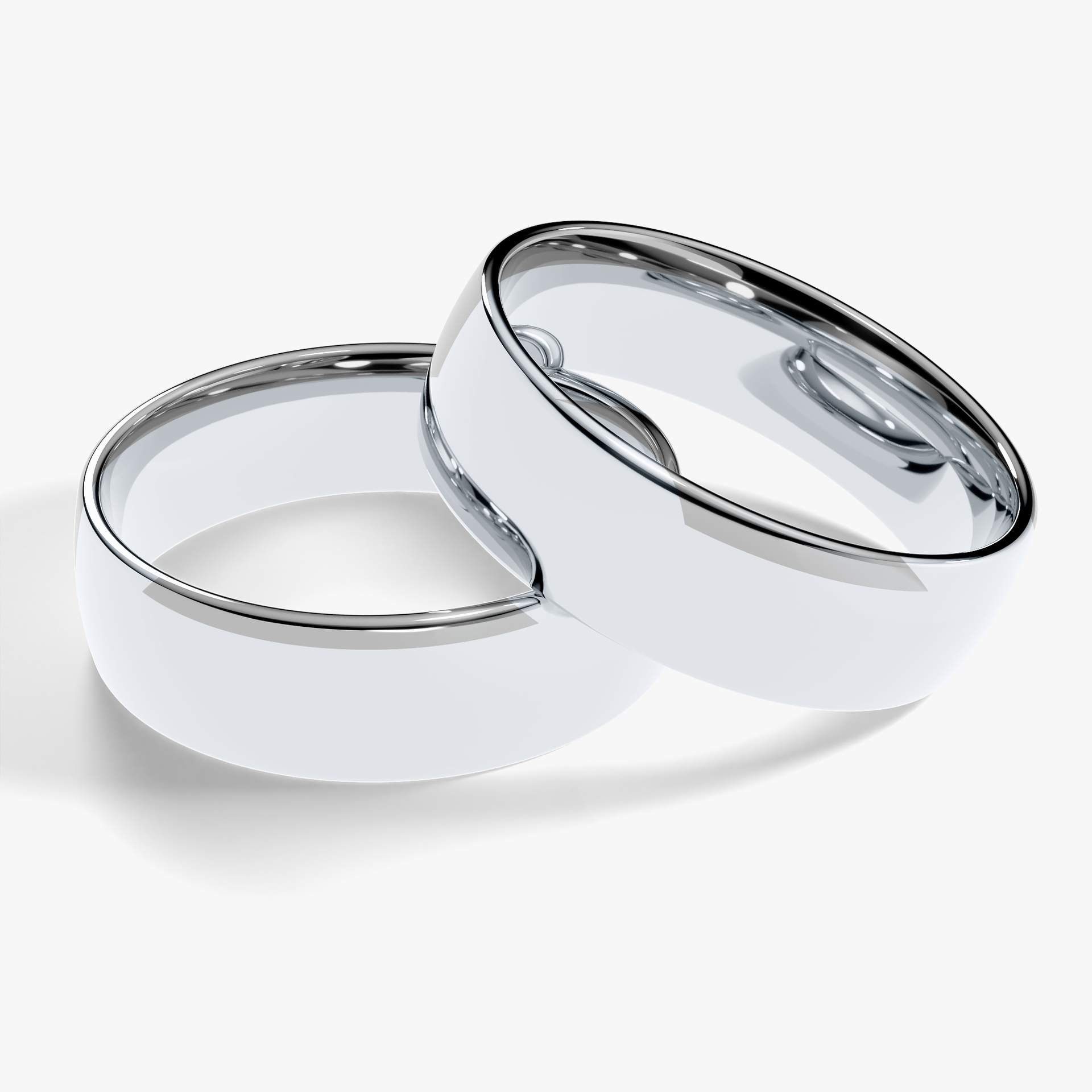 Obraczka slubna polokrogla fit 5 5 mm z bialego zlota 04
