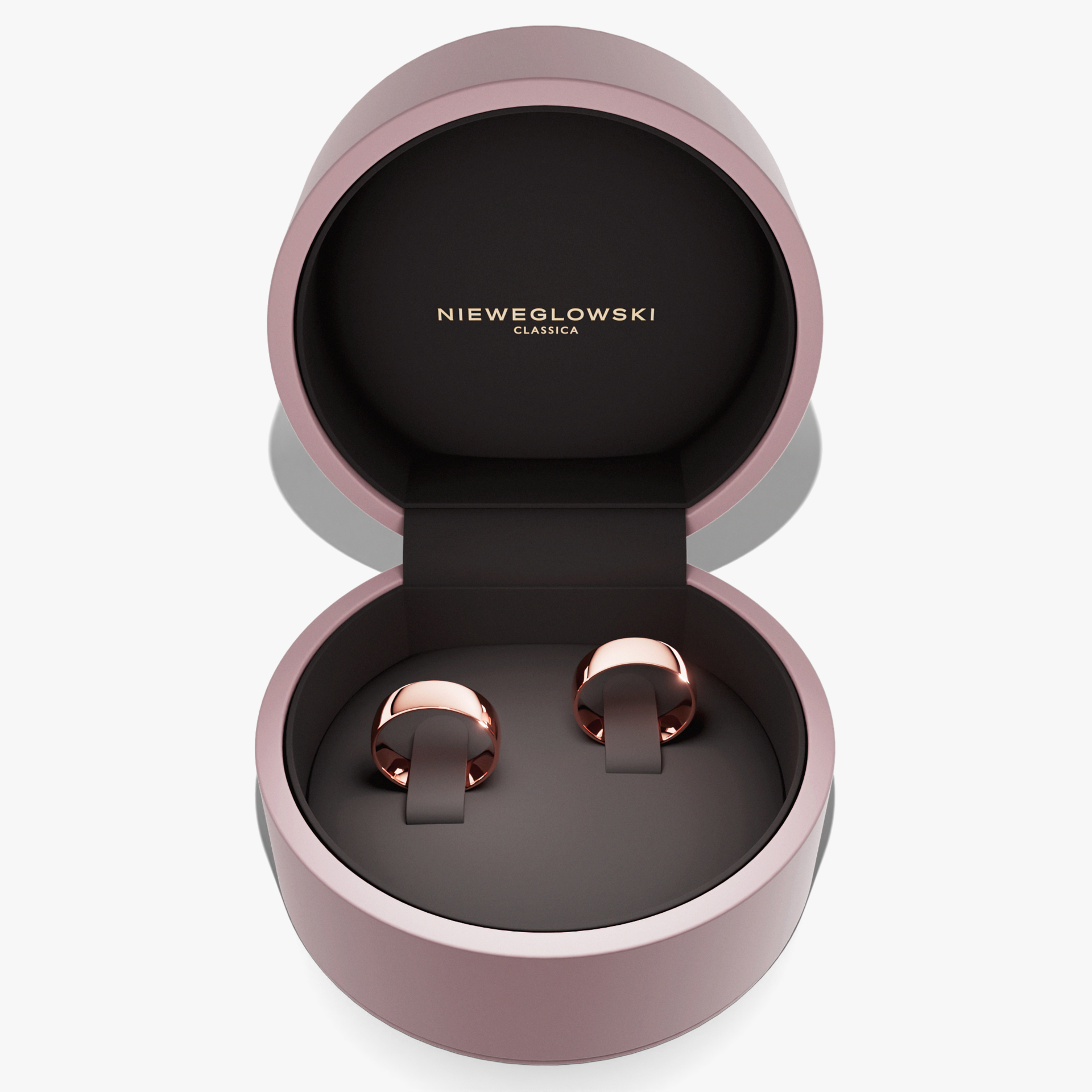 Obraczka slubna polokrogla fit 5 5 mm z rozowego zlota 06
