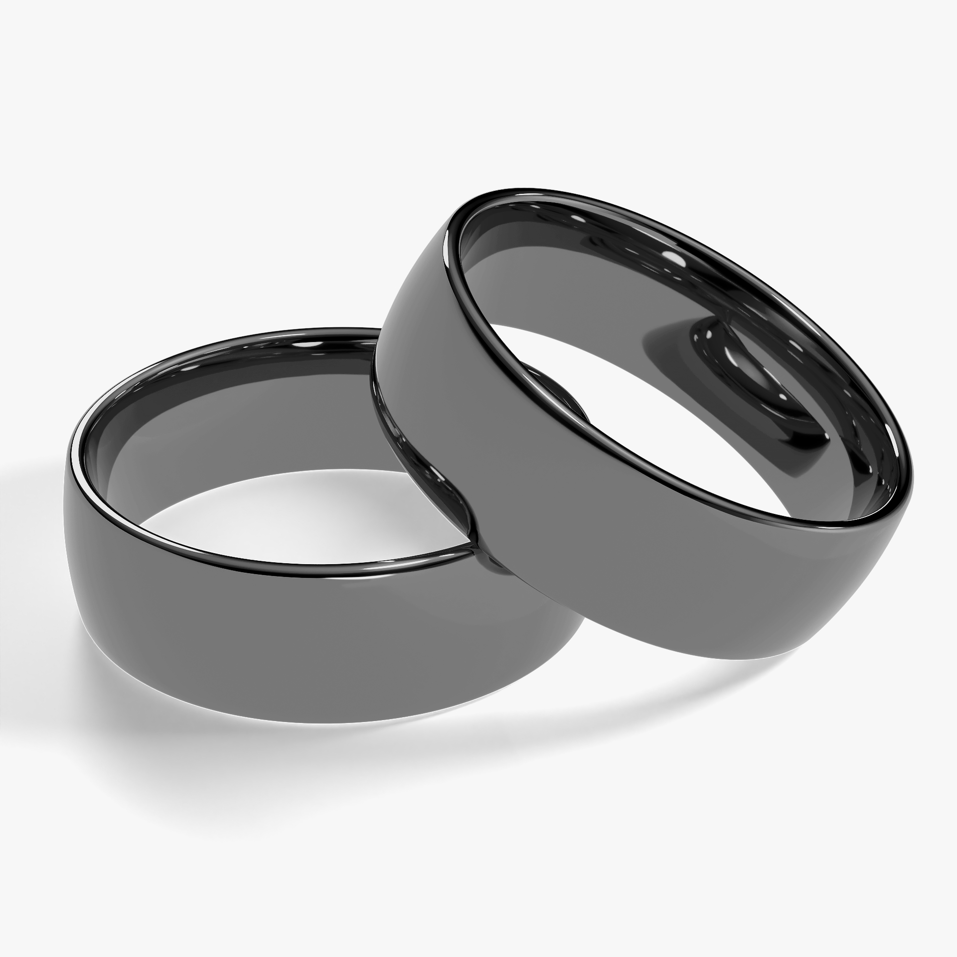 Obraczka slubna polokrogla fit 6 mm z czarnego zlota 04