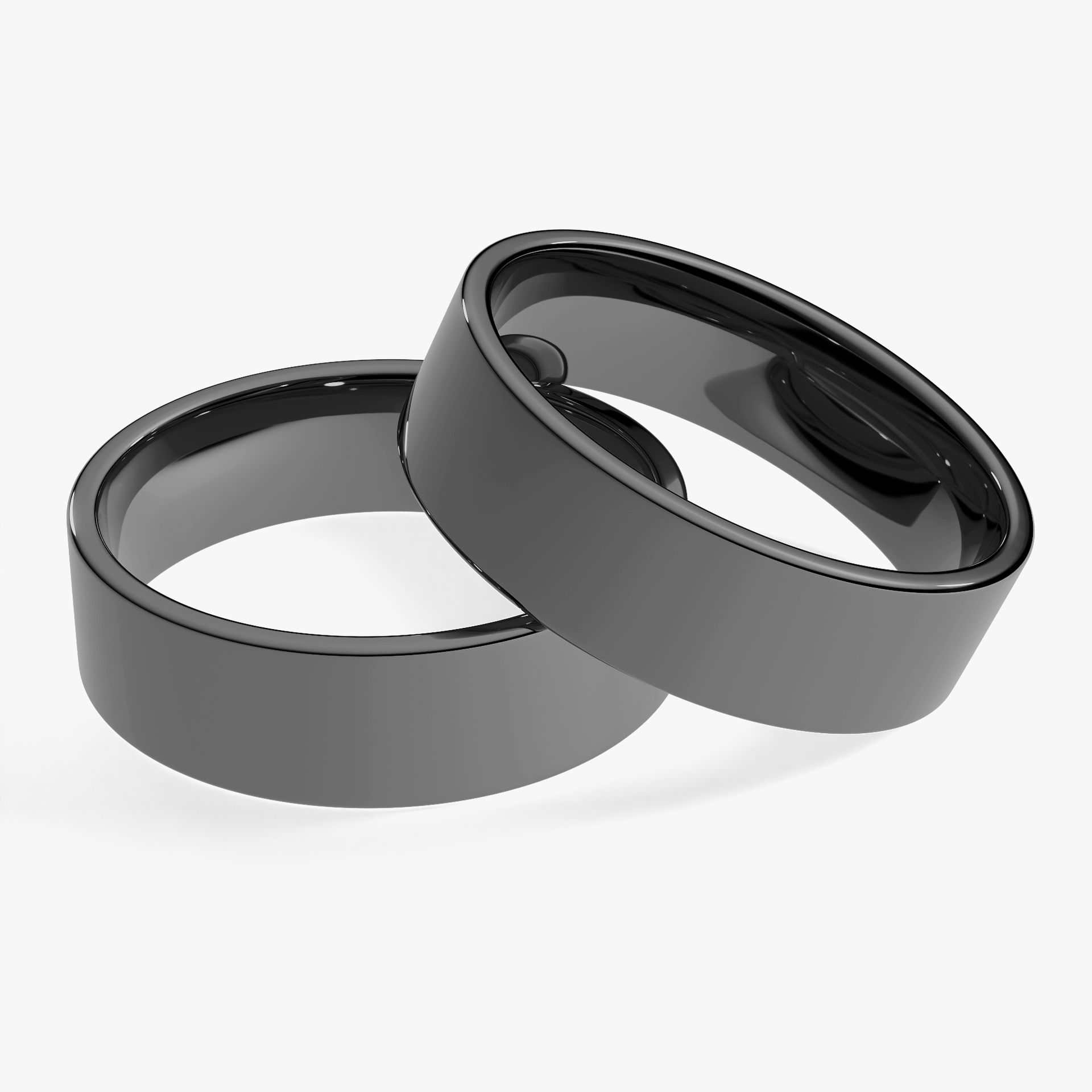 Obraczka slubna plaska 5 5 mm z czarnego zlota 04