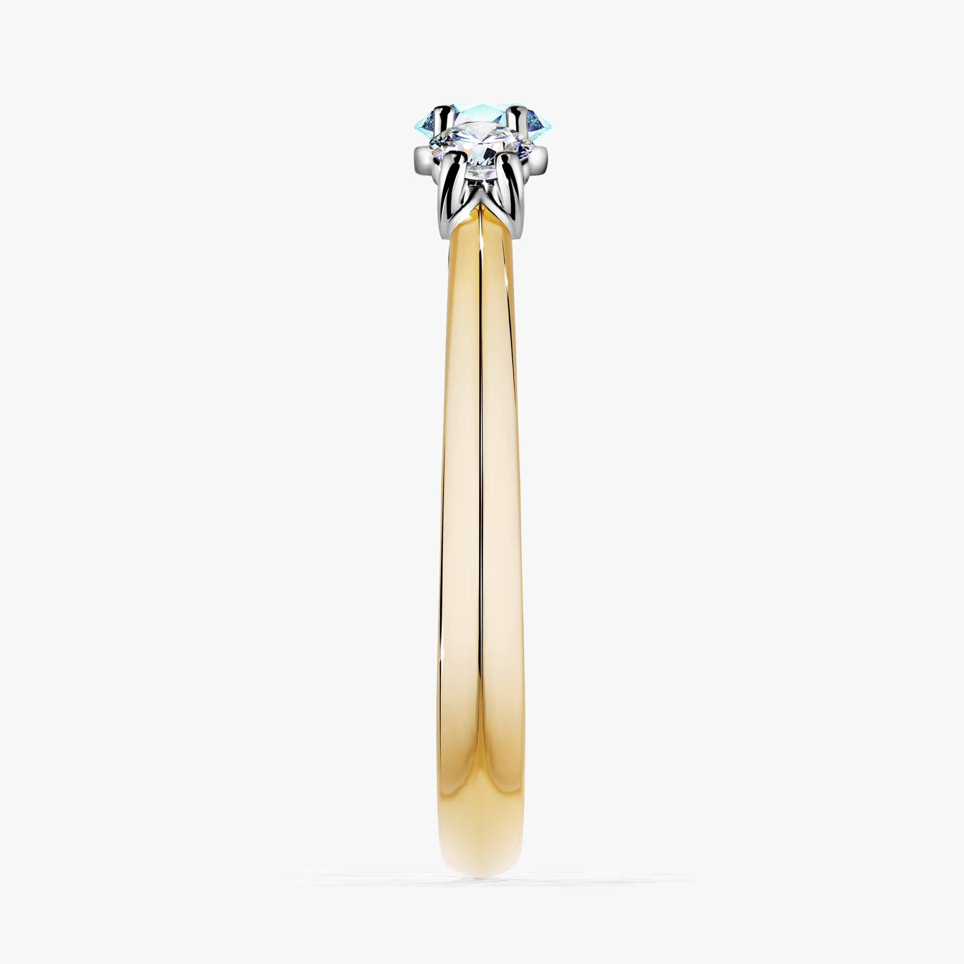Pierścionek zaręczynowy My Honey z żółtego złota z akwamarynem 0,45ct