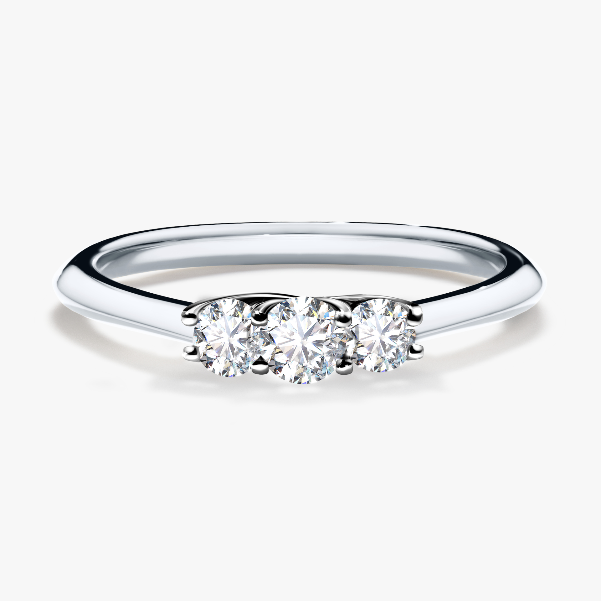 Pierścionek zaręczynowy My Honey z białego złota z diamentem naturalnym 0,16ct