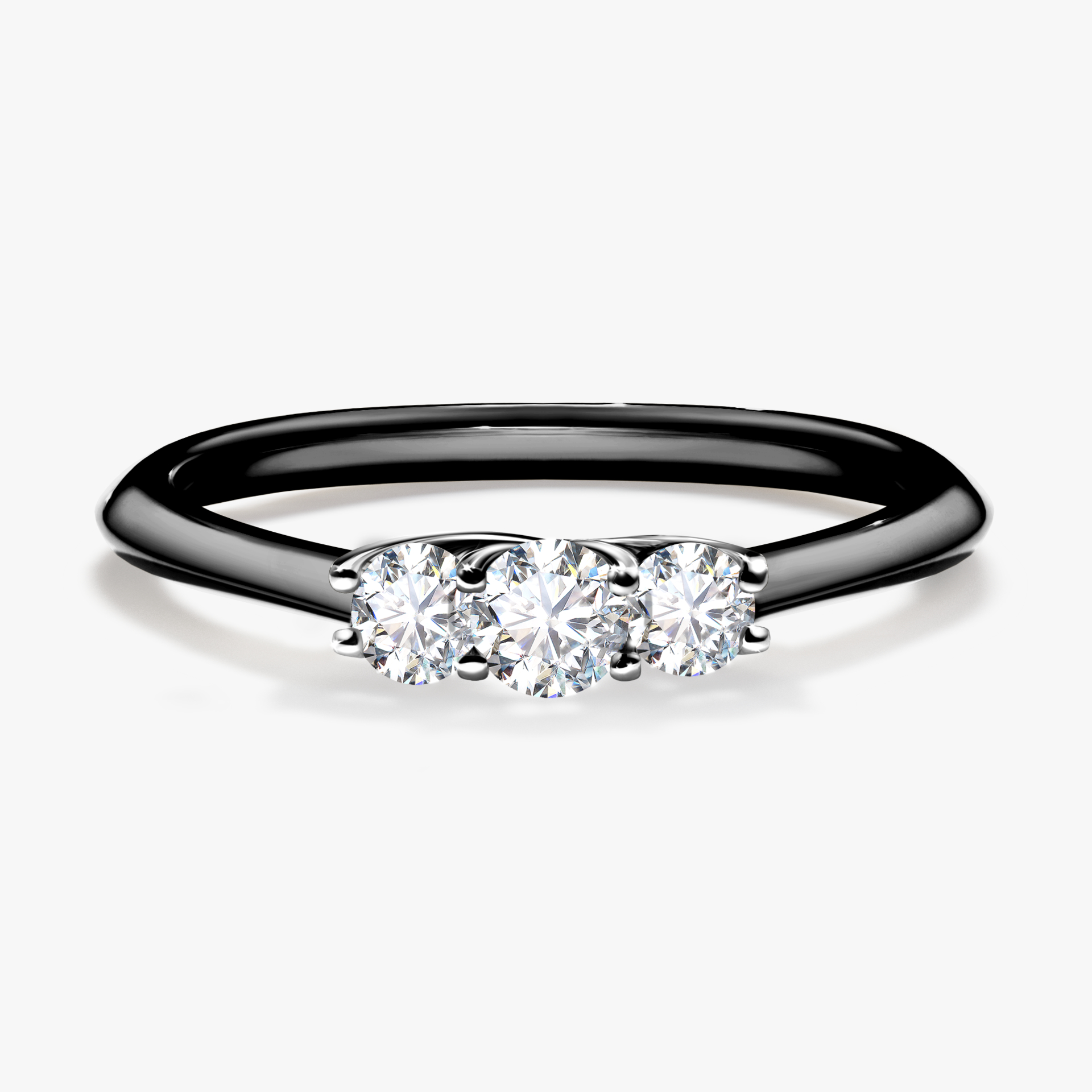 Pierścionek zaręczynowy My Honey z czarnego złota z diamentem naturalnym 0,16ct