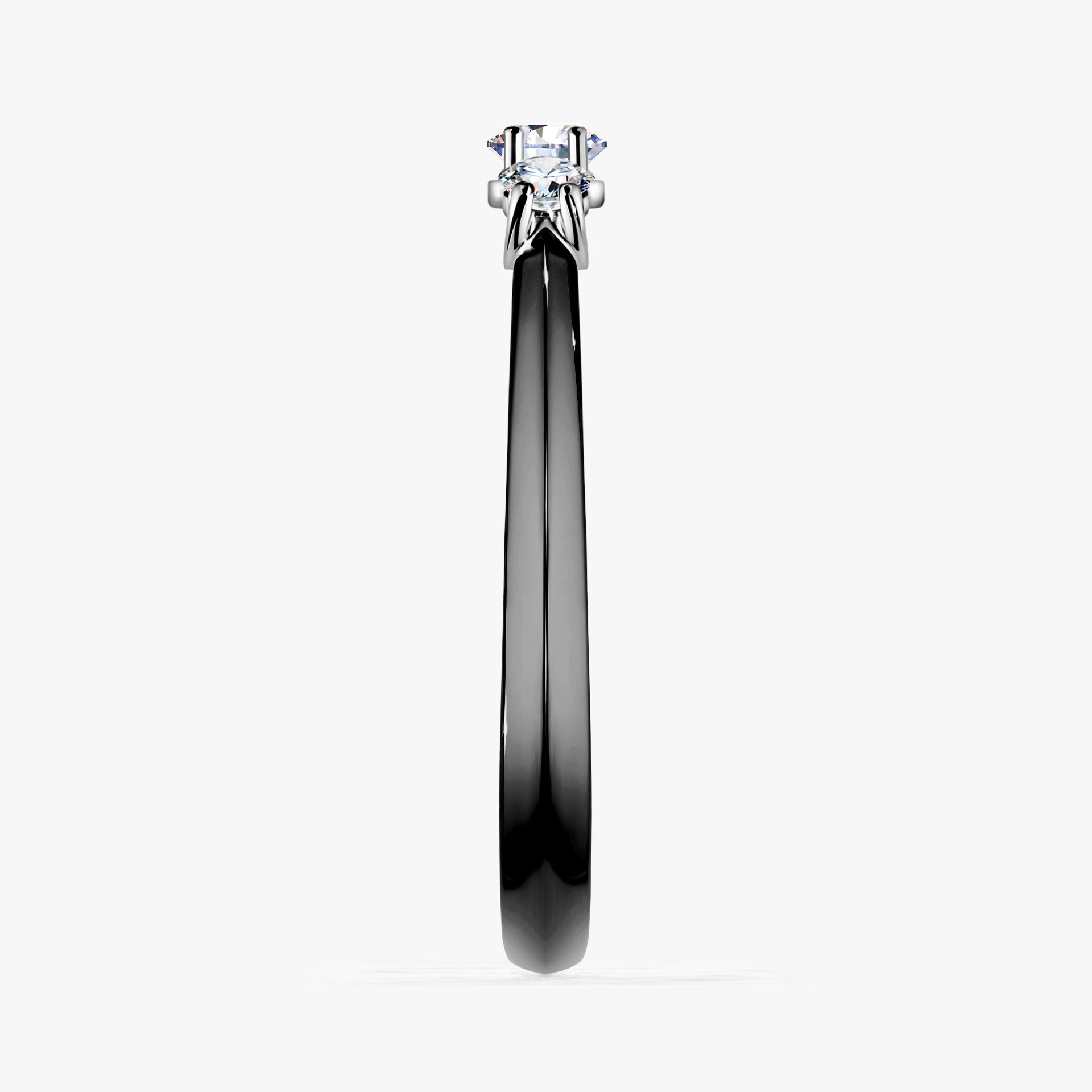 Pierścionek zaręczynowy My Honey z czarnego złota z diamentem naturalnym 0,16ct