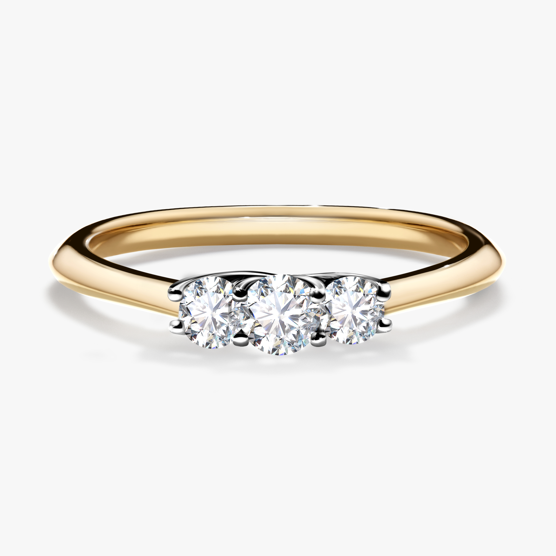 Pierścionek zaręczynowy My Honey z żółtego złota z diamentem naturalnym 0,16ct