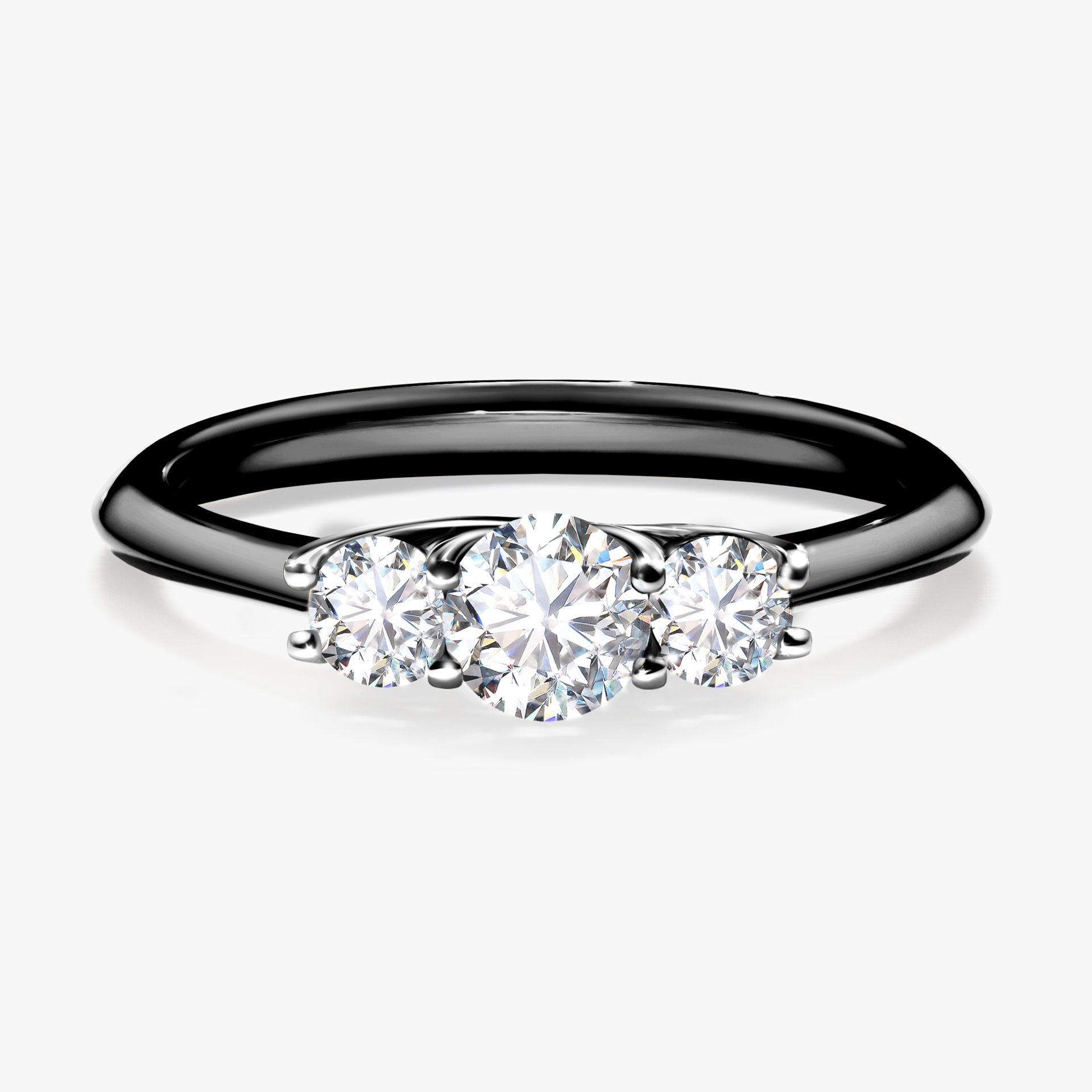 Pierścionek zaręczynowy My Honey z czarnego złota z diamentem naturalnym 0,45ct