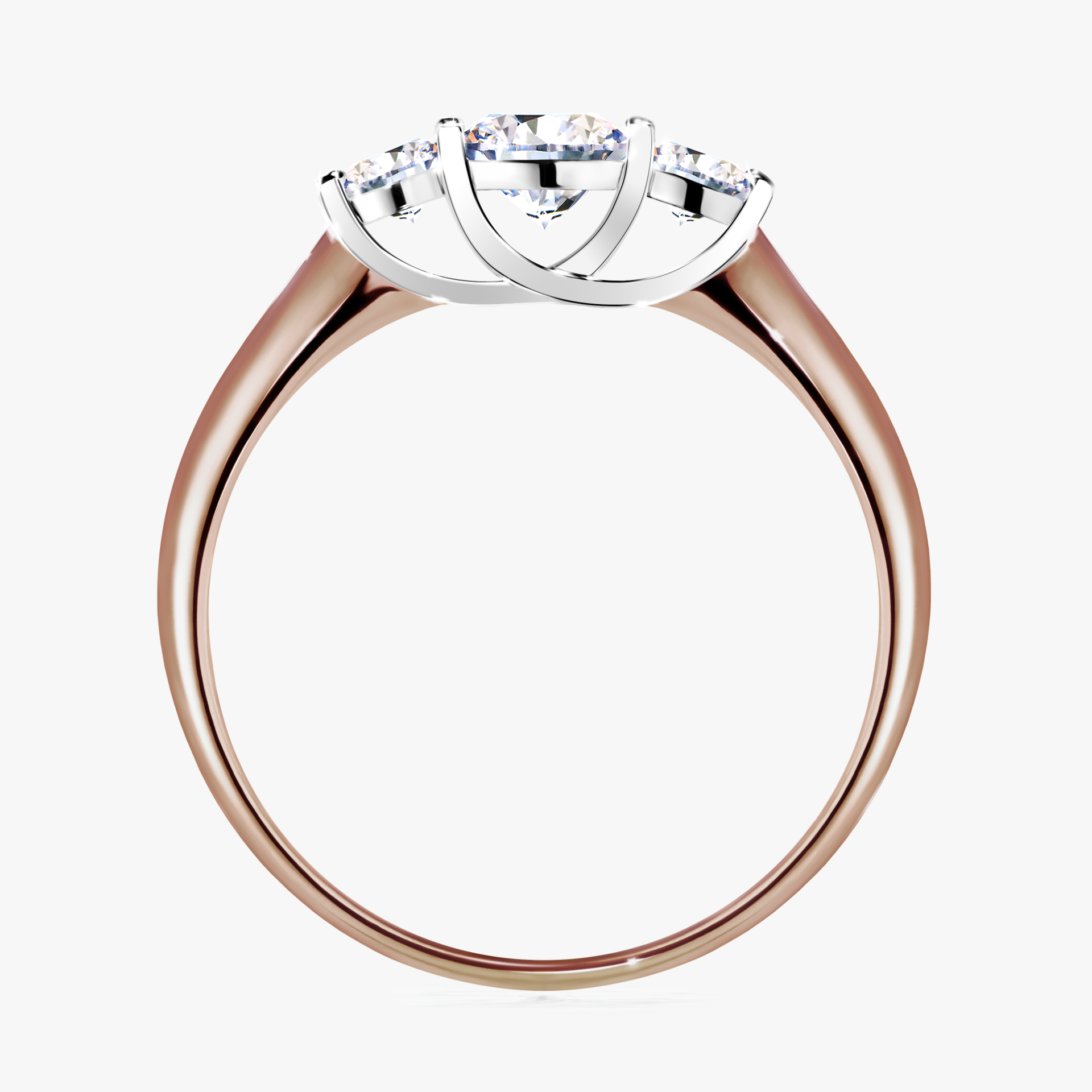 Pierścionek zaręczynowy My Honey z różowego złota z diamentem naturalnym 0,45ct