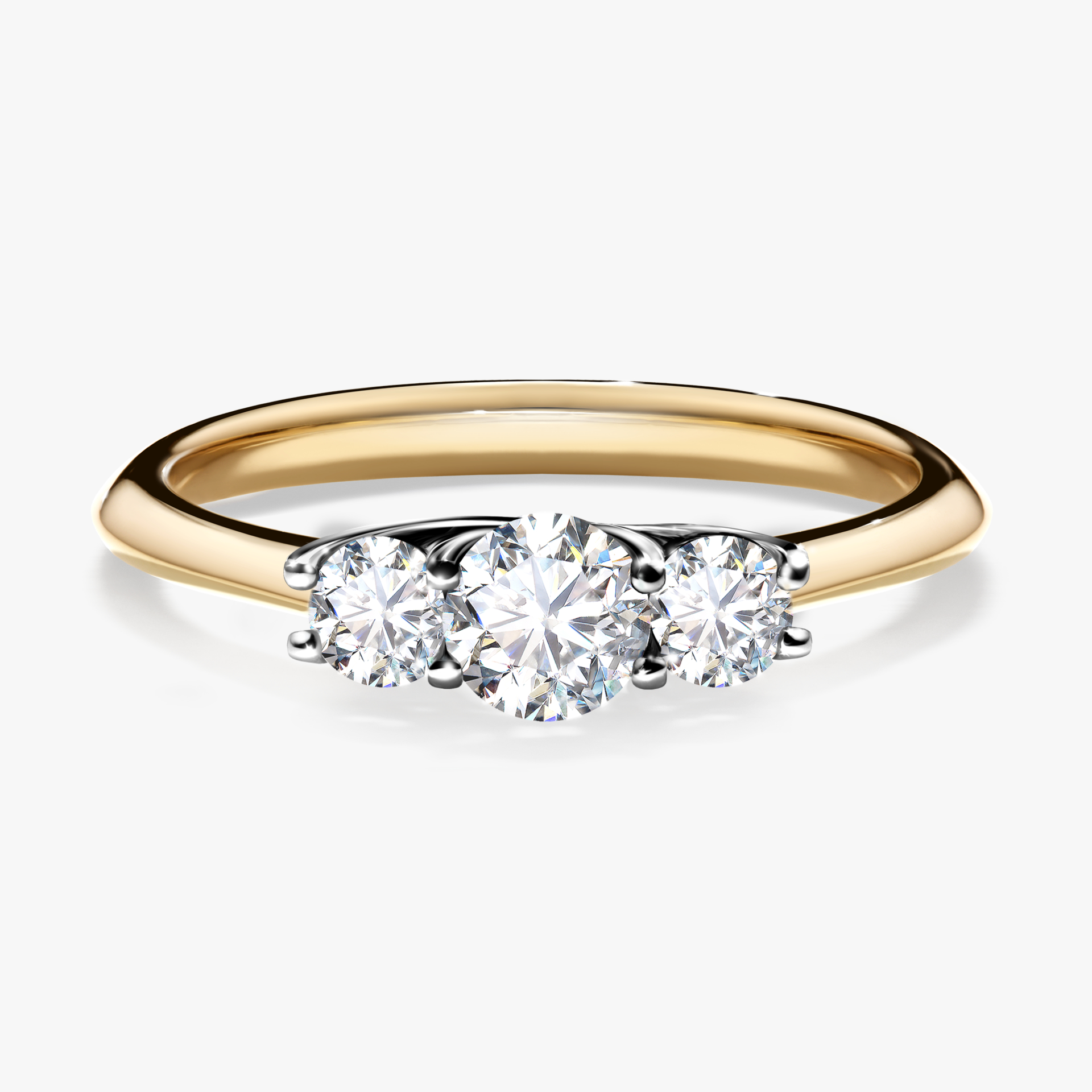 Pierścionek zaręczynowy My Honey z żółtego złota z diamentem naturalnym 0,45ct