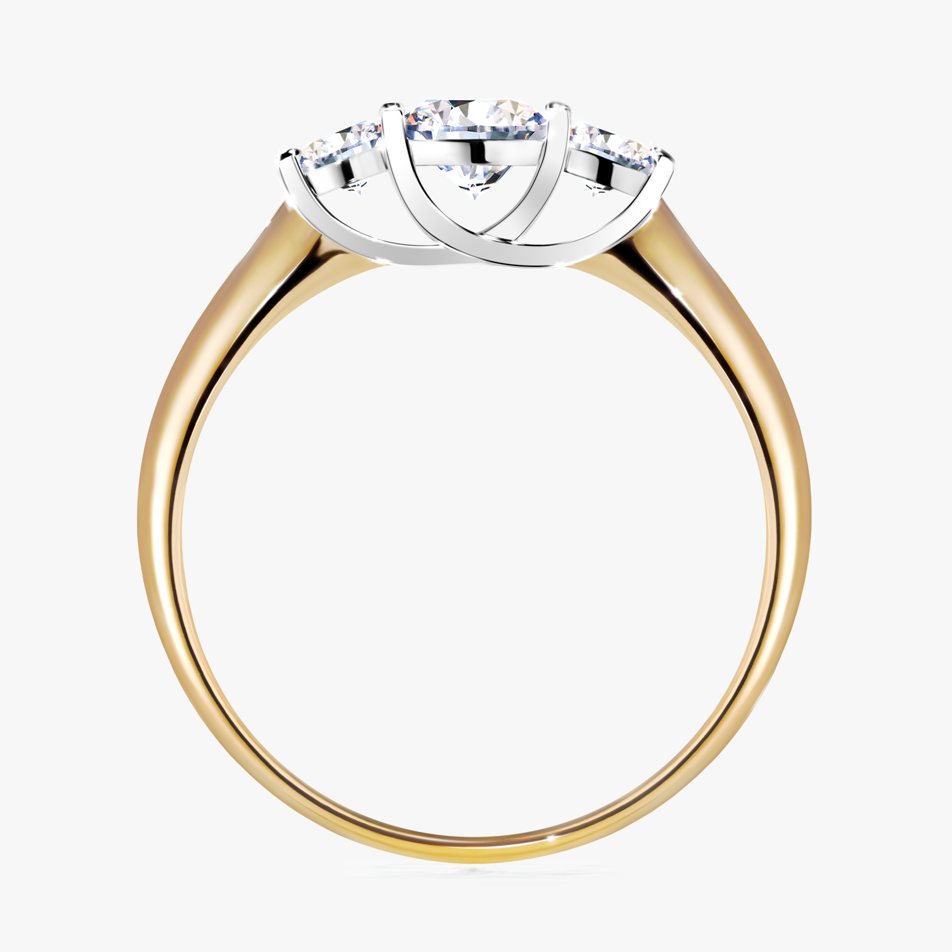 Pierścionek zaręczynowy My Honey z żółtego złota z diamentem naturalnym 0,45ct
