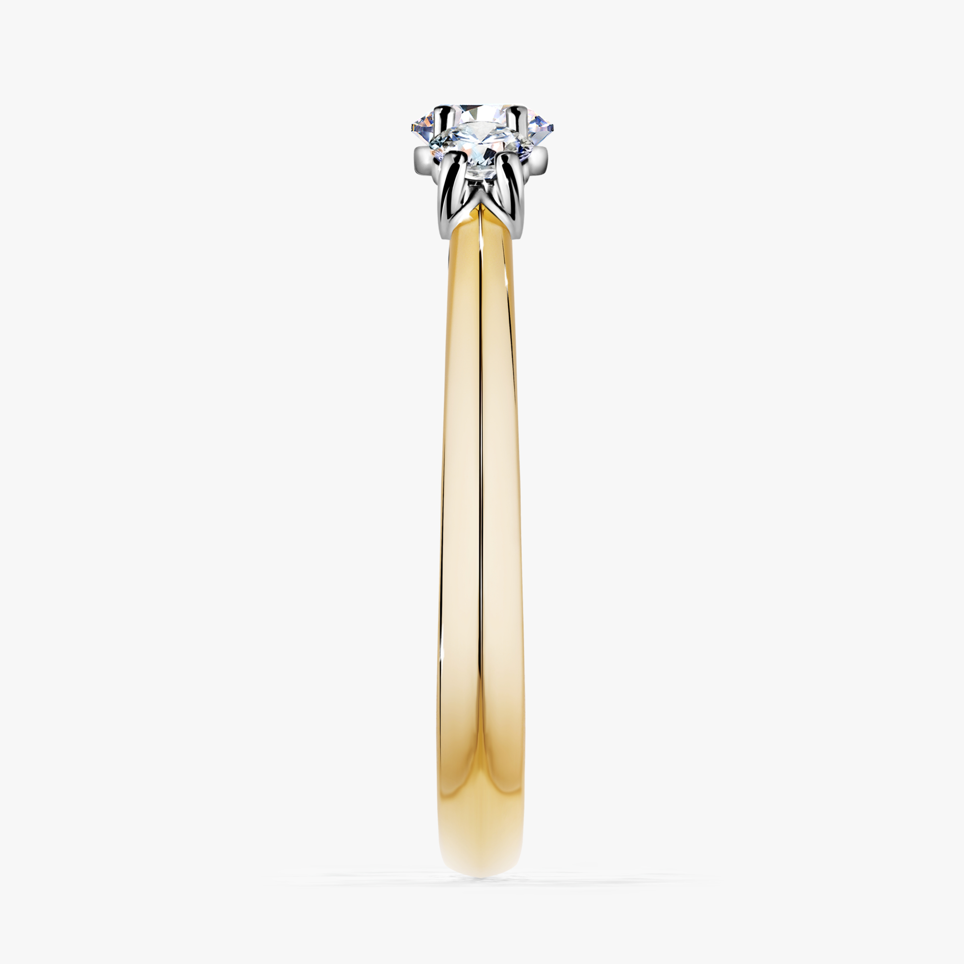 Pierścionek zaręczynowy My Honey z żółtego złota z diamentem naturalnym 0,45ct