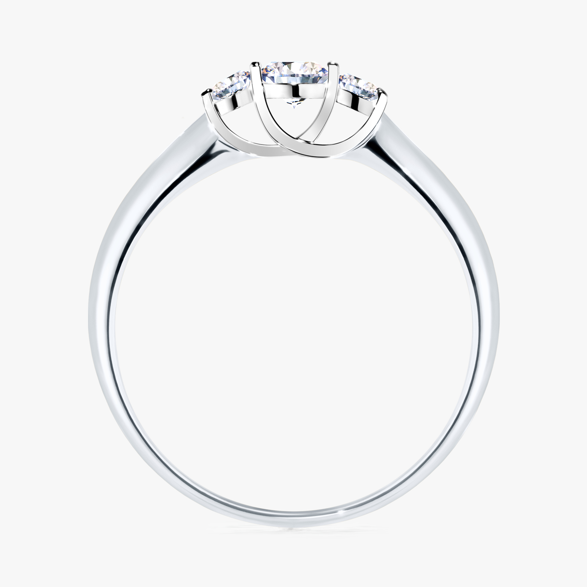 Pierścionek zaręczynowy My Honey z białego złota z diamentem laboratoryjnym 0,16ct