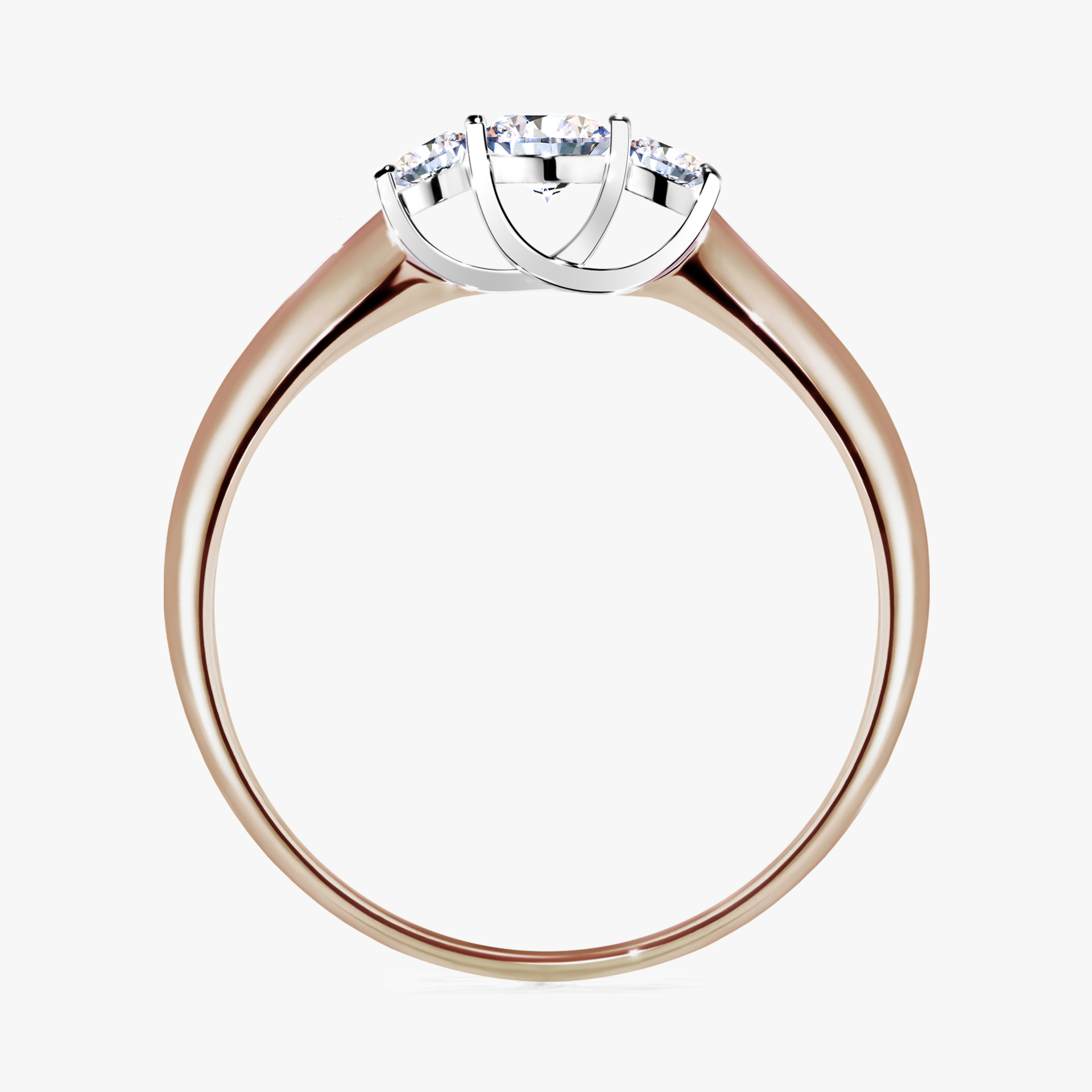 Pierścionek zaręczynowy My Honey z różowego złota z diamentem laboratoryjnym 0,16ct