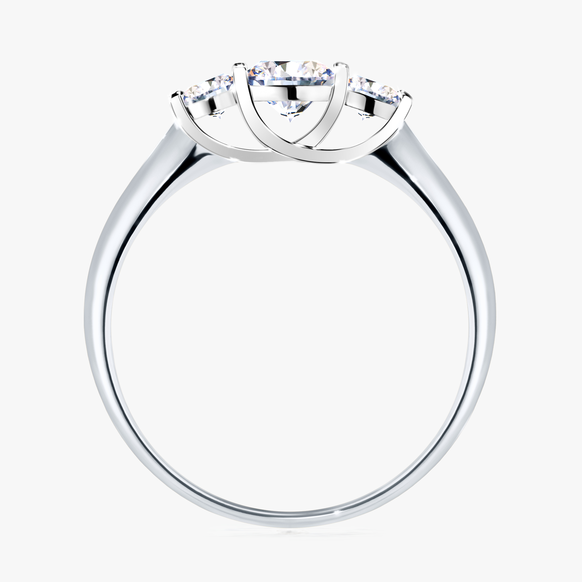 Pierścionek zaręczynowy My Honey z białego złota z diamentem laboratoryjnym 0,45ct