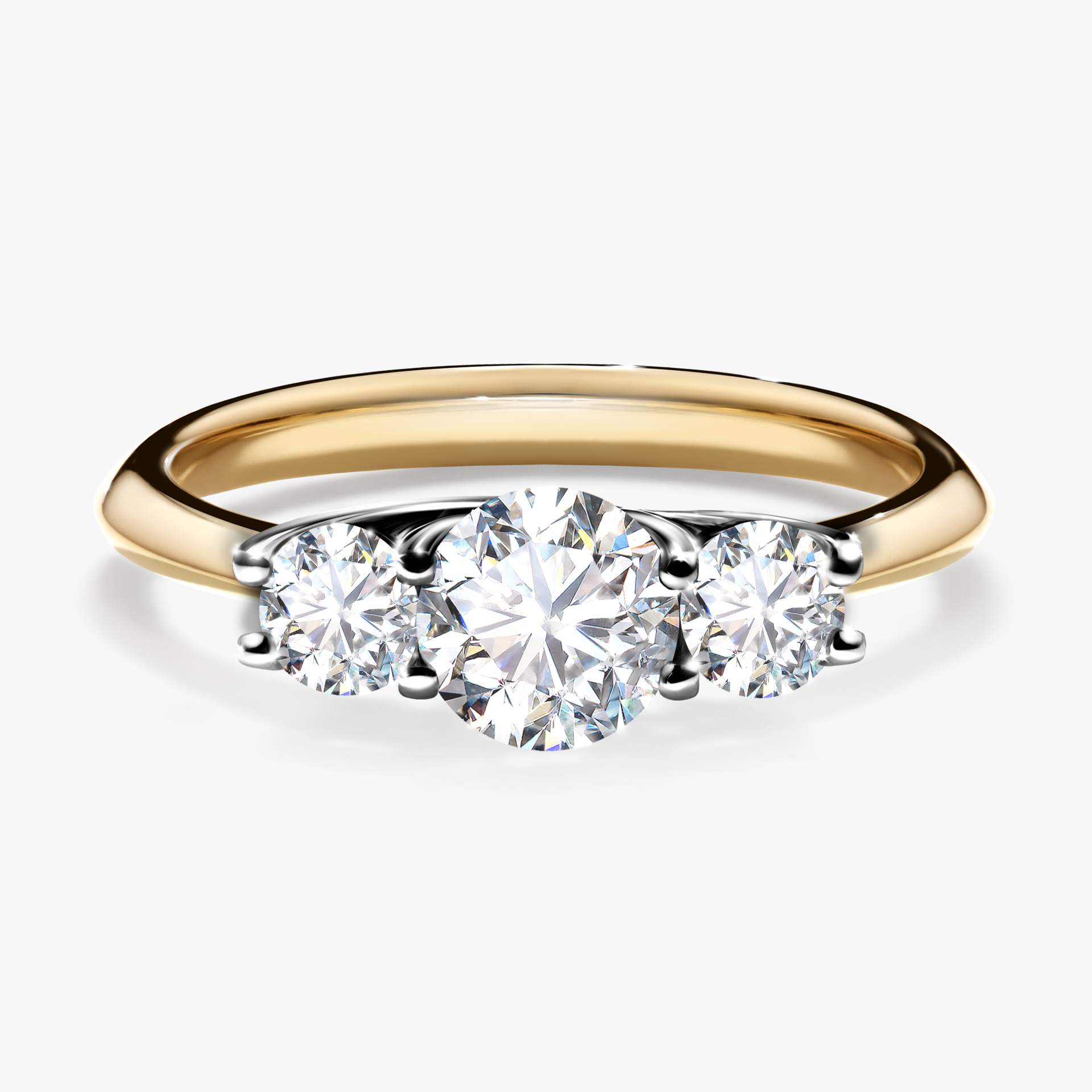 Pierścionek zaręczynowy My Honey z żółtego złota z diamentem laboratoryjnym 0,84ct