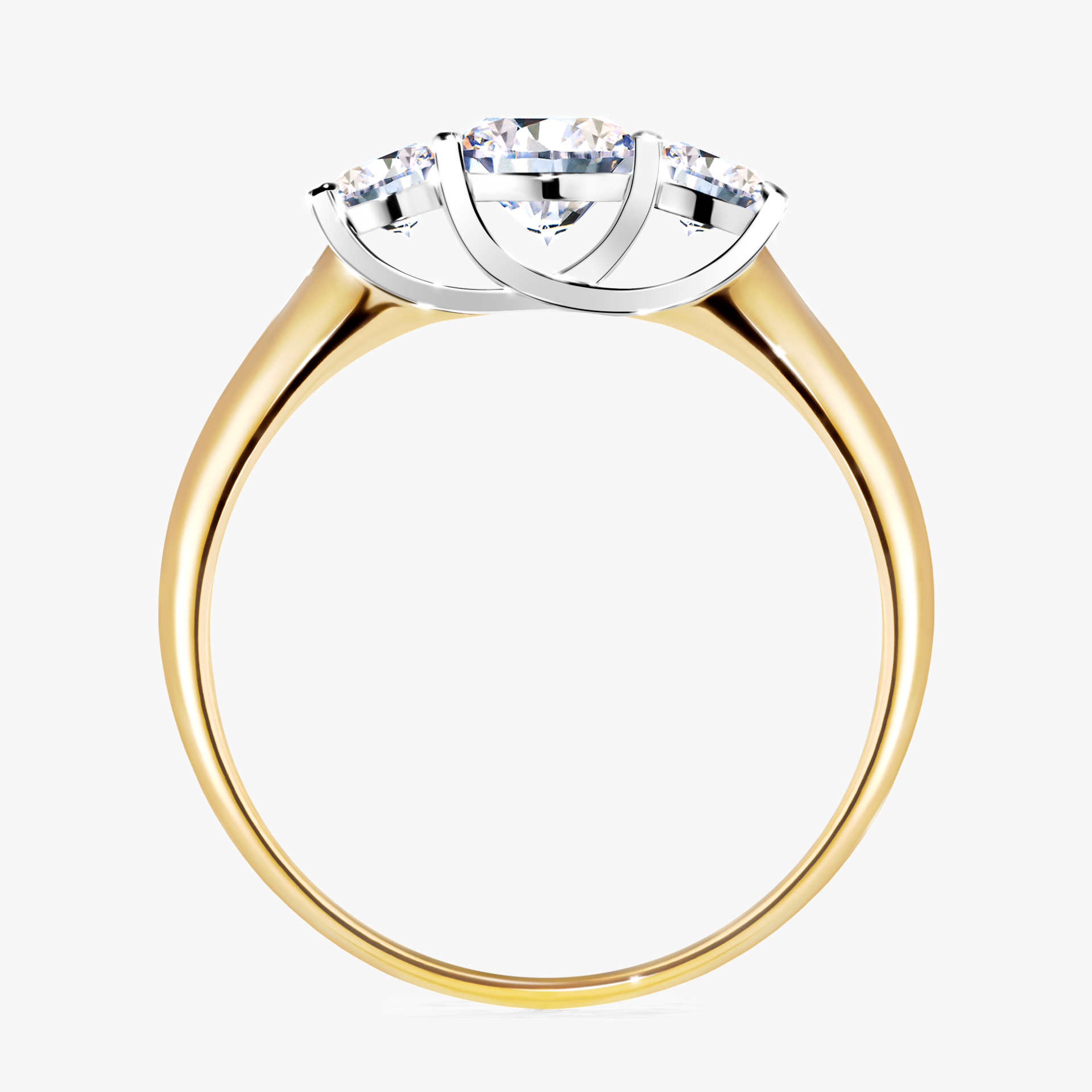 Pierścionek zaręczynowy My Honey z żółtego złota z diamentem laboratoryjnym 0,84ct