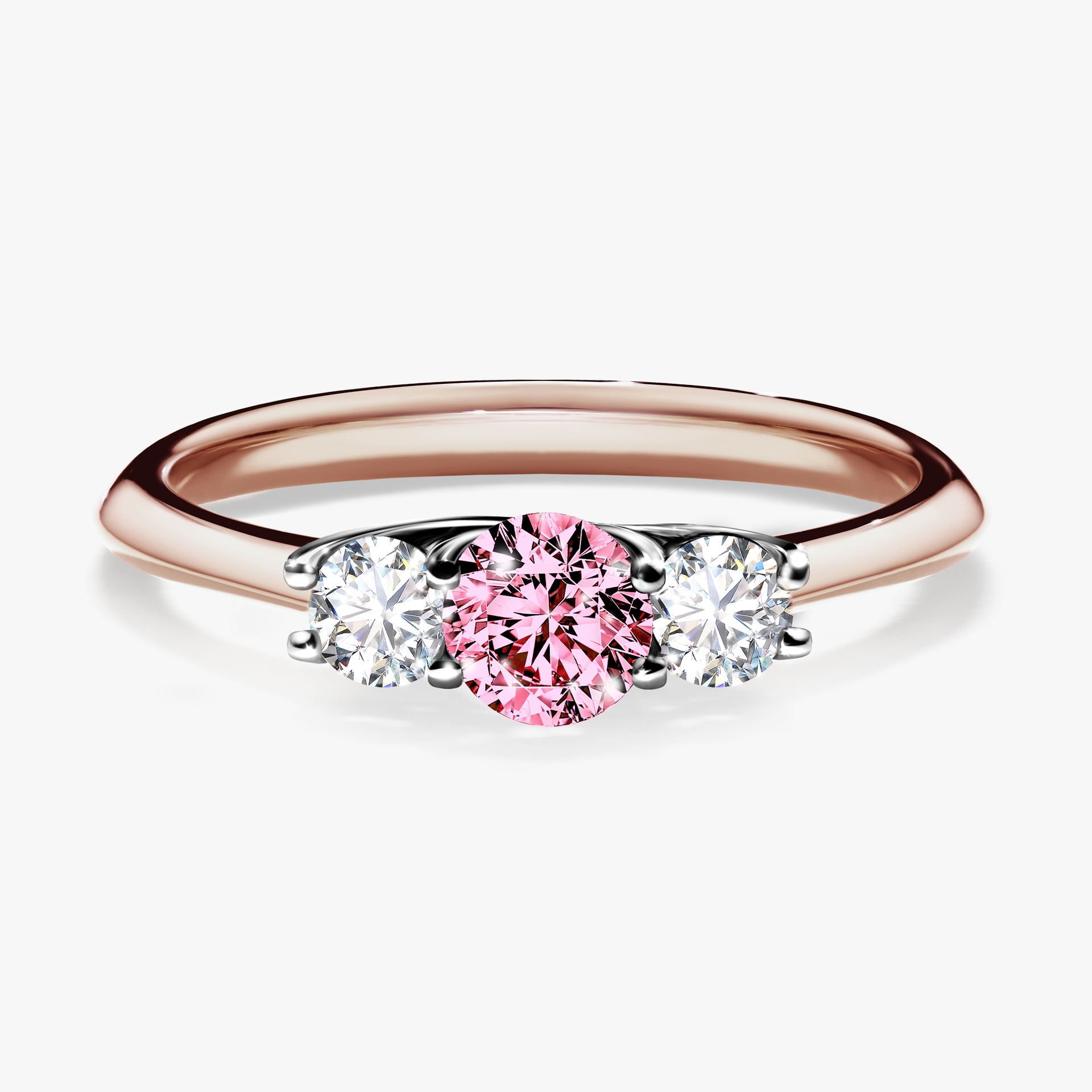 Pierścionek zaręczynowy My Honey z różowego złota z różowym diamentem 0,45ct