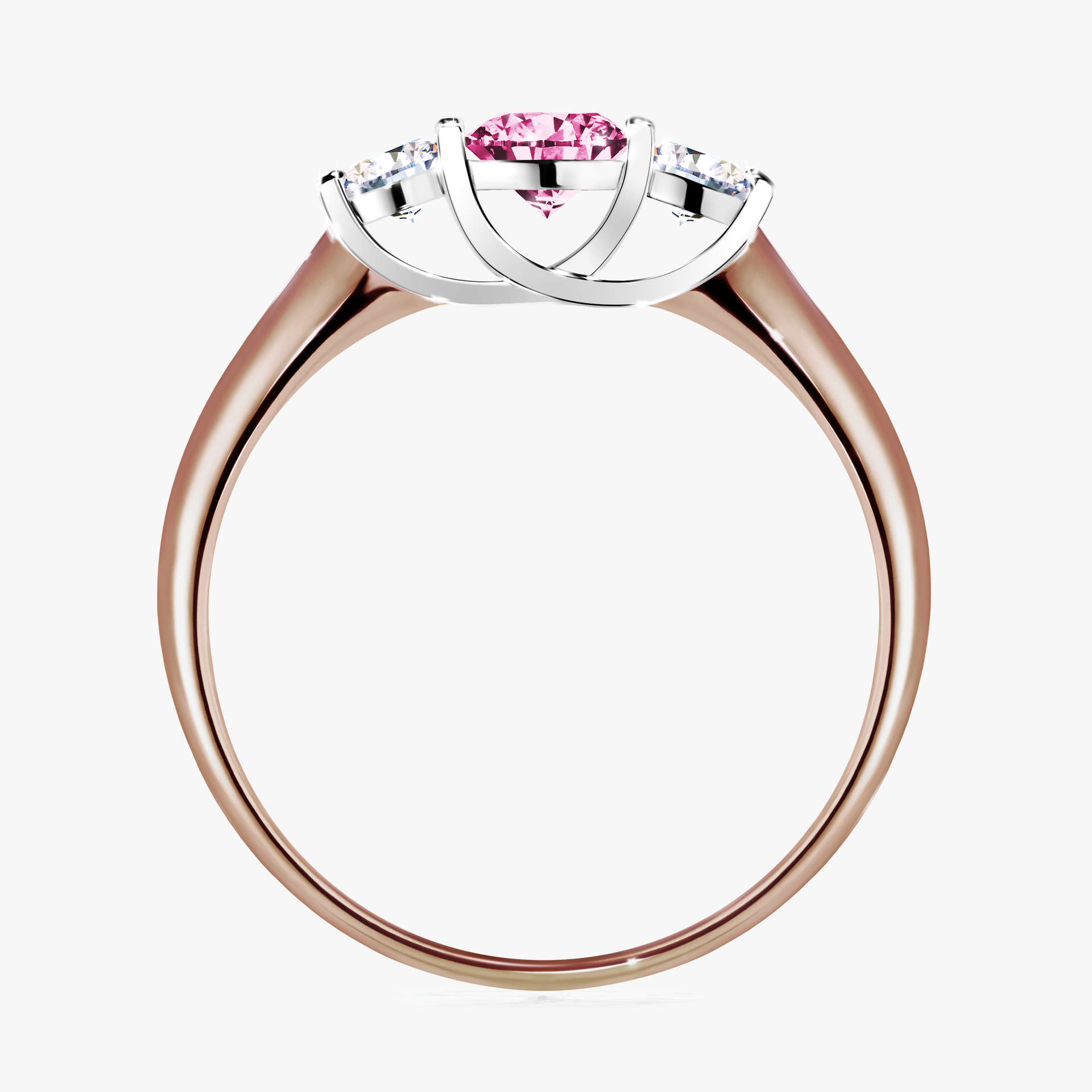 Pierścionek zaręczynowy My Honey z różowego złota z różowym diamentem 0,45ct