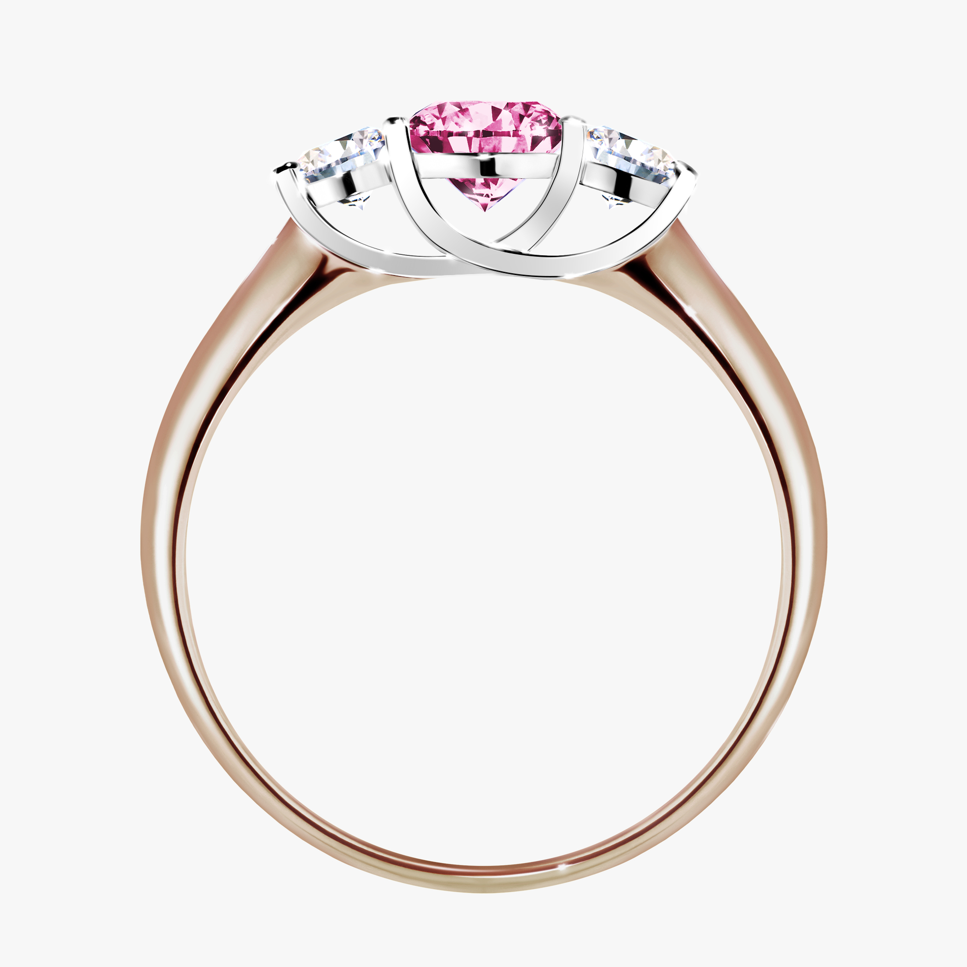 Pierścionek zaręczynowy My Honey z różowego złota z różowym diamentem 0,84ct